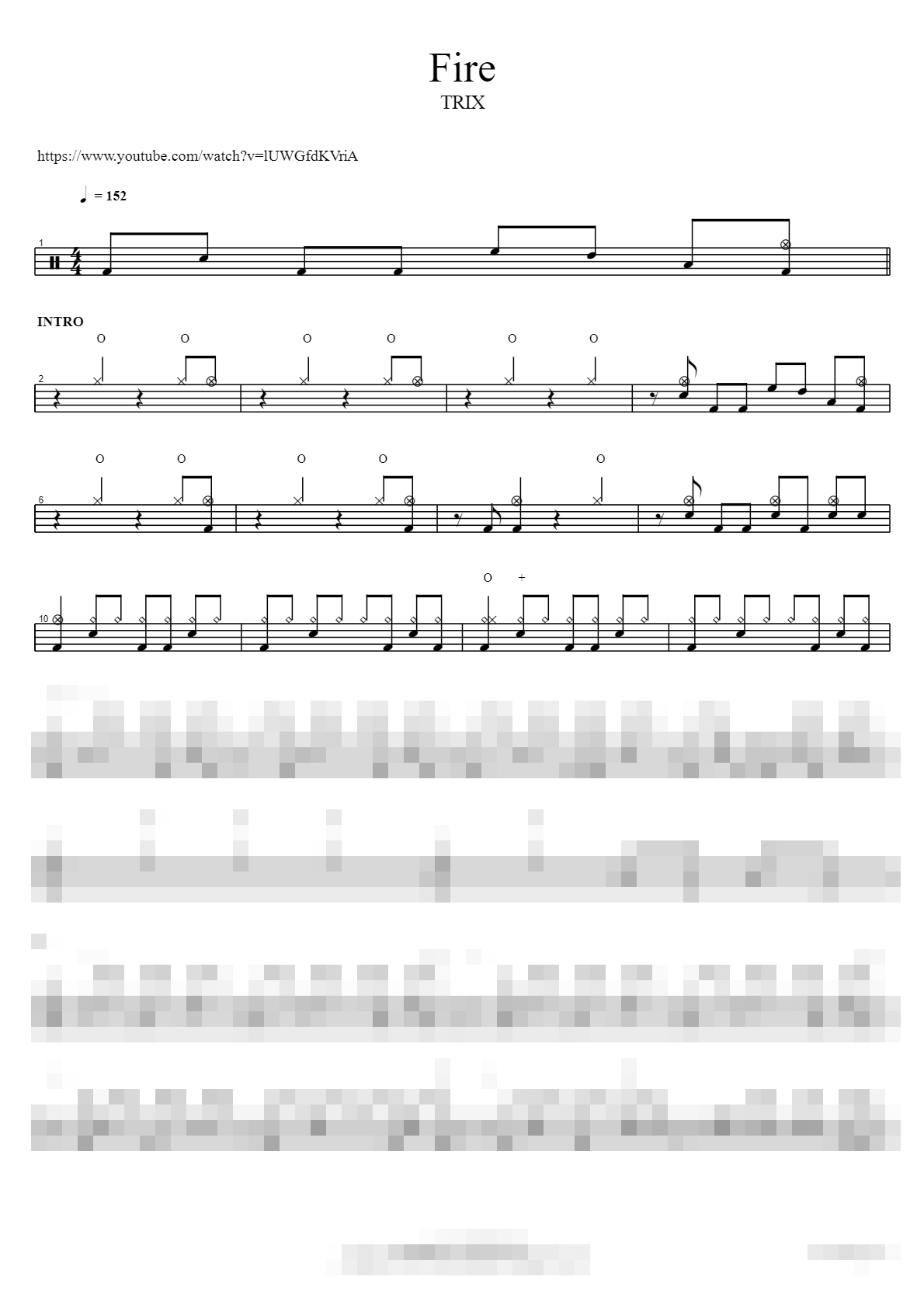 Fire Sheet Music Preview