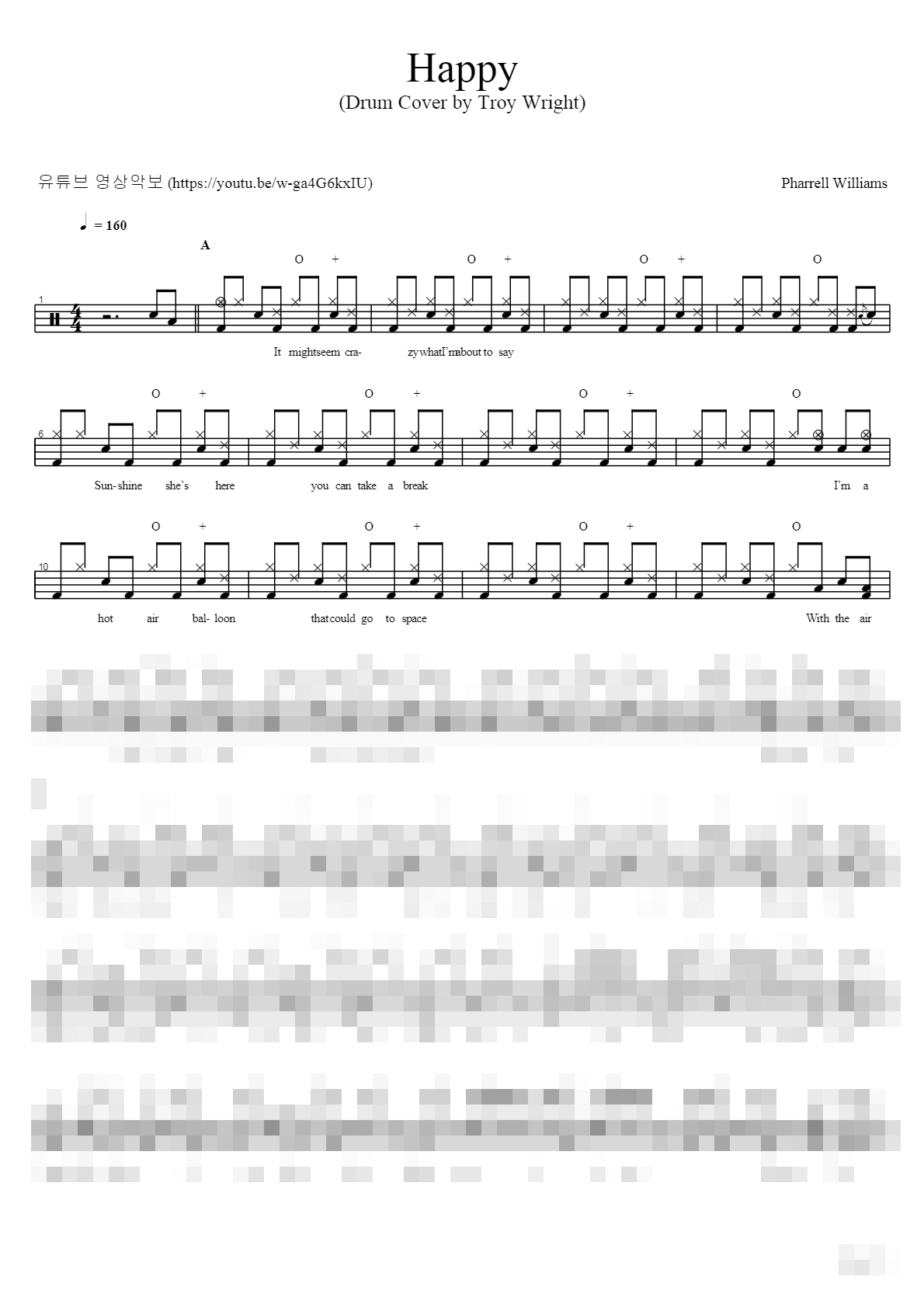 Happy Sheet Music Preview