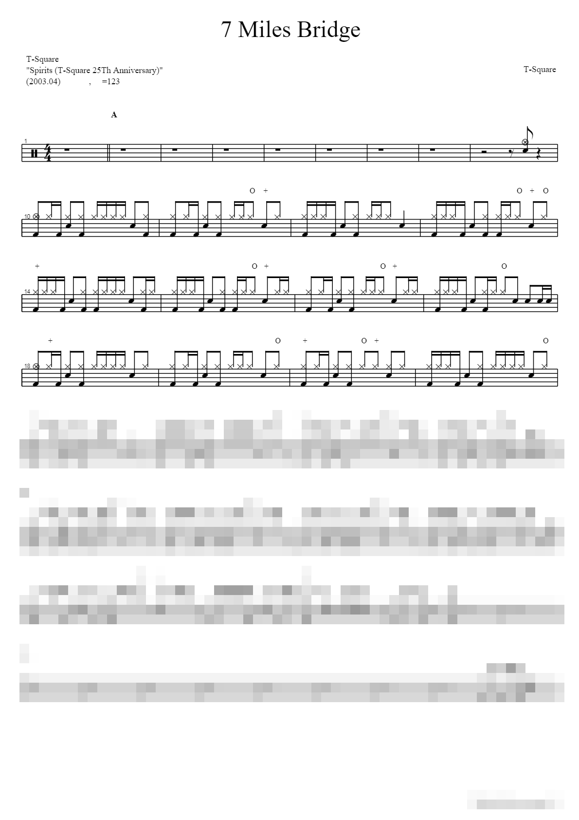 7 Miles Bridge Sheet Music Preview
