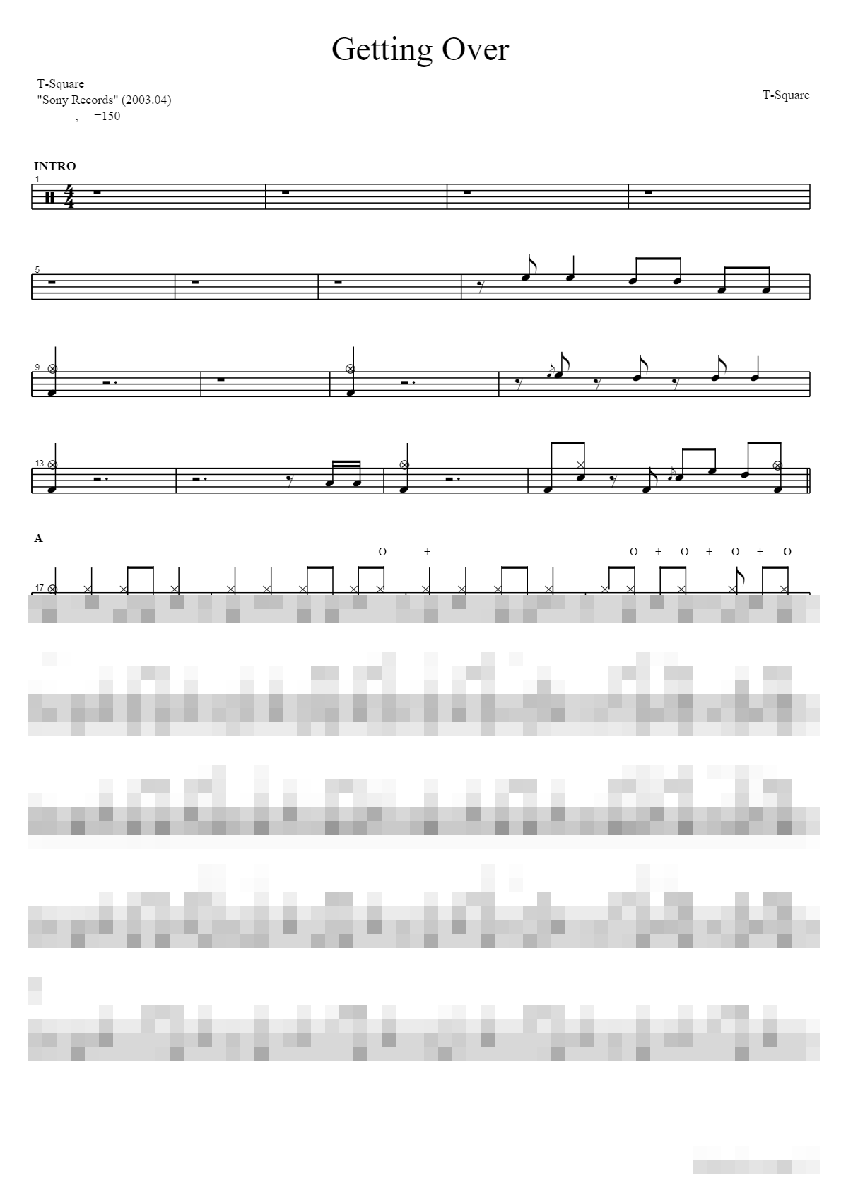 Getting Over Sheet Music Preview