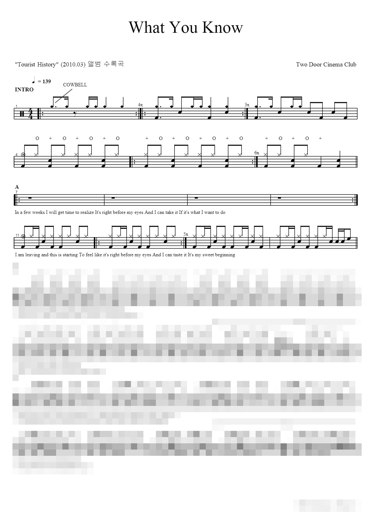 What You Know Sheet Music Preview