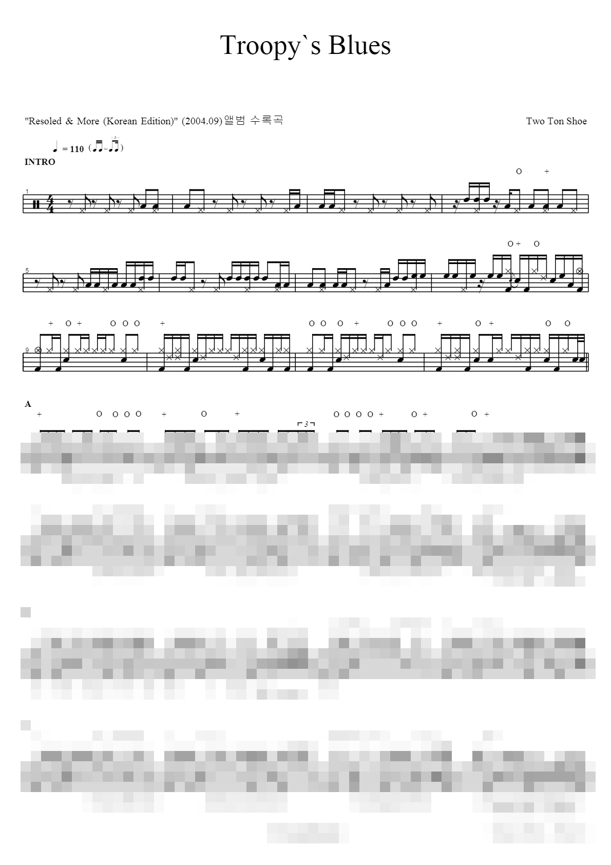 Troopys Blues Sheet Music Preview