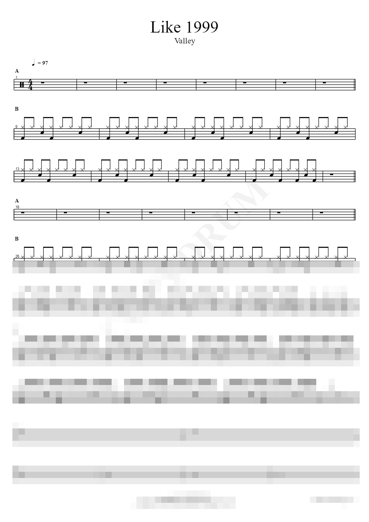Like 1999 Sheet Music Preview