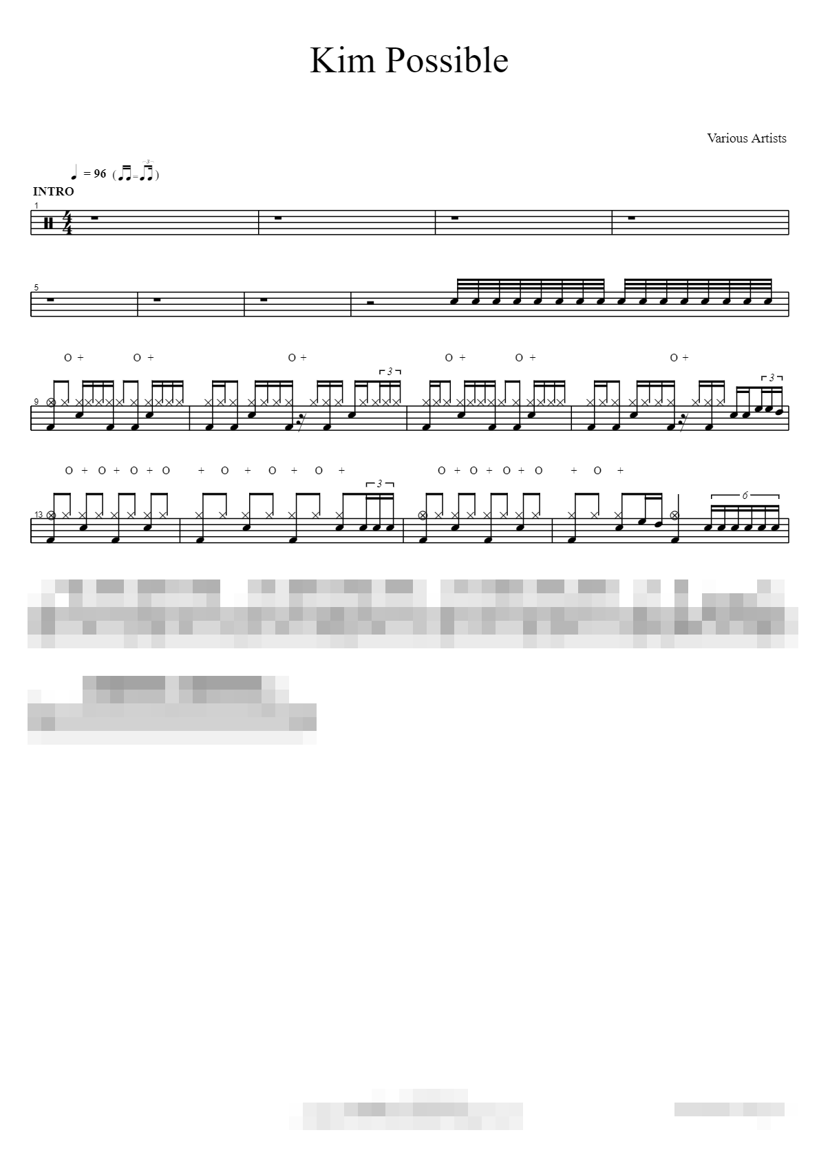 Kim Possible Sheet Music Preview
