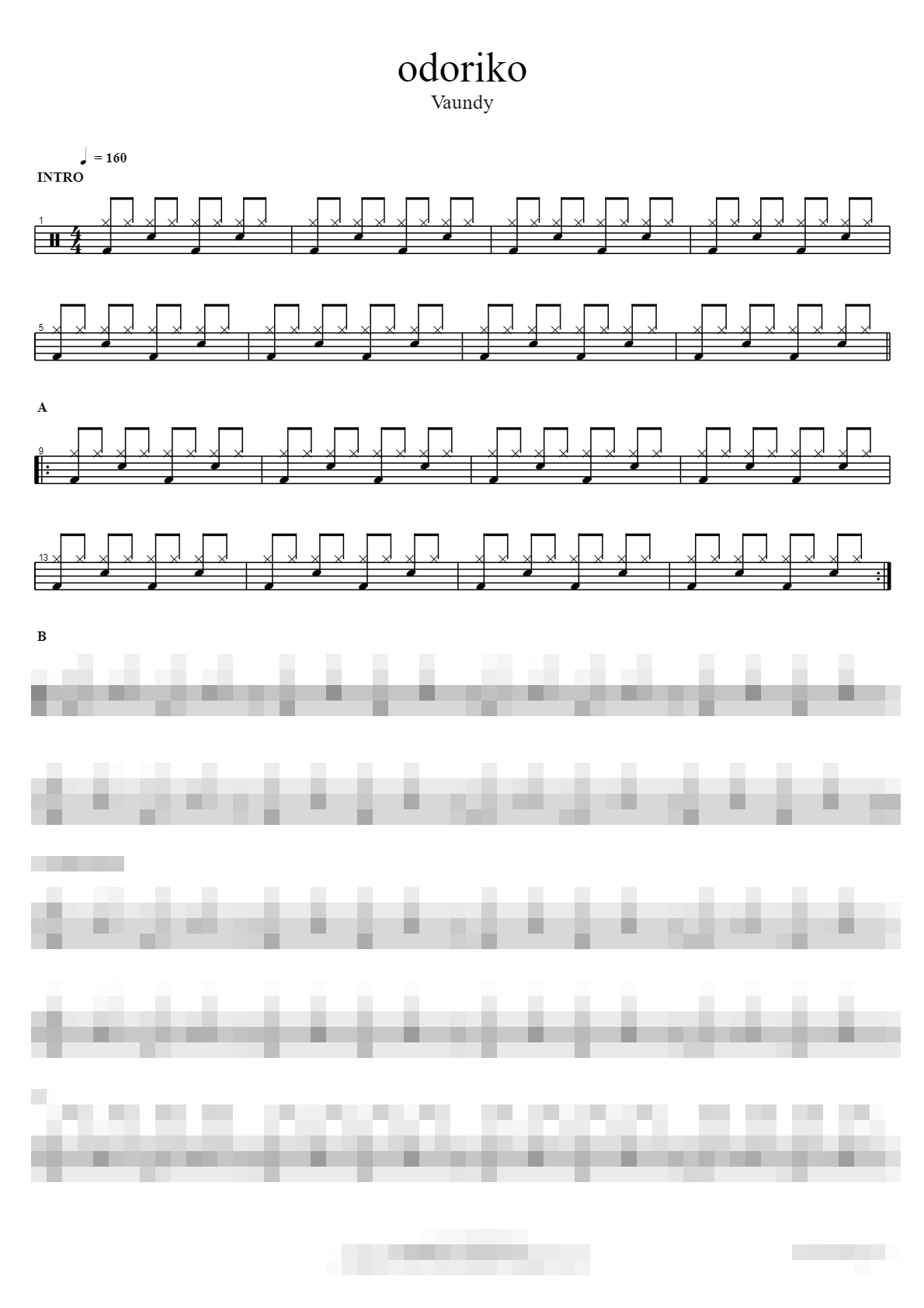 odoriko Sheet Music Preview