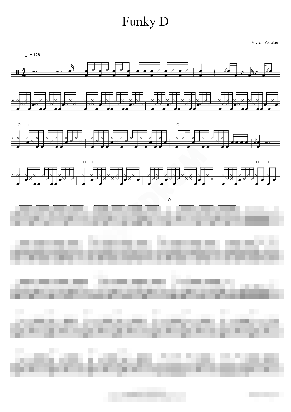 Funky D Sheet Music Preview