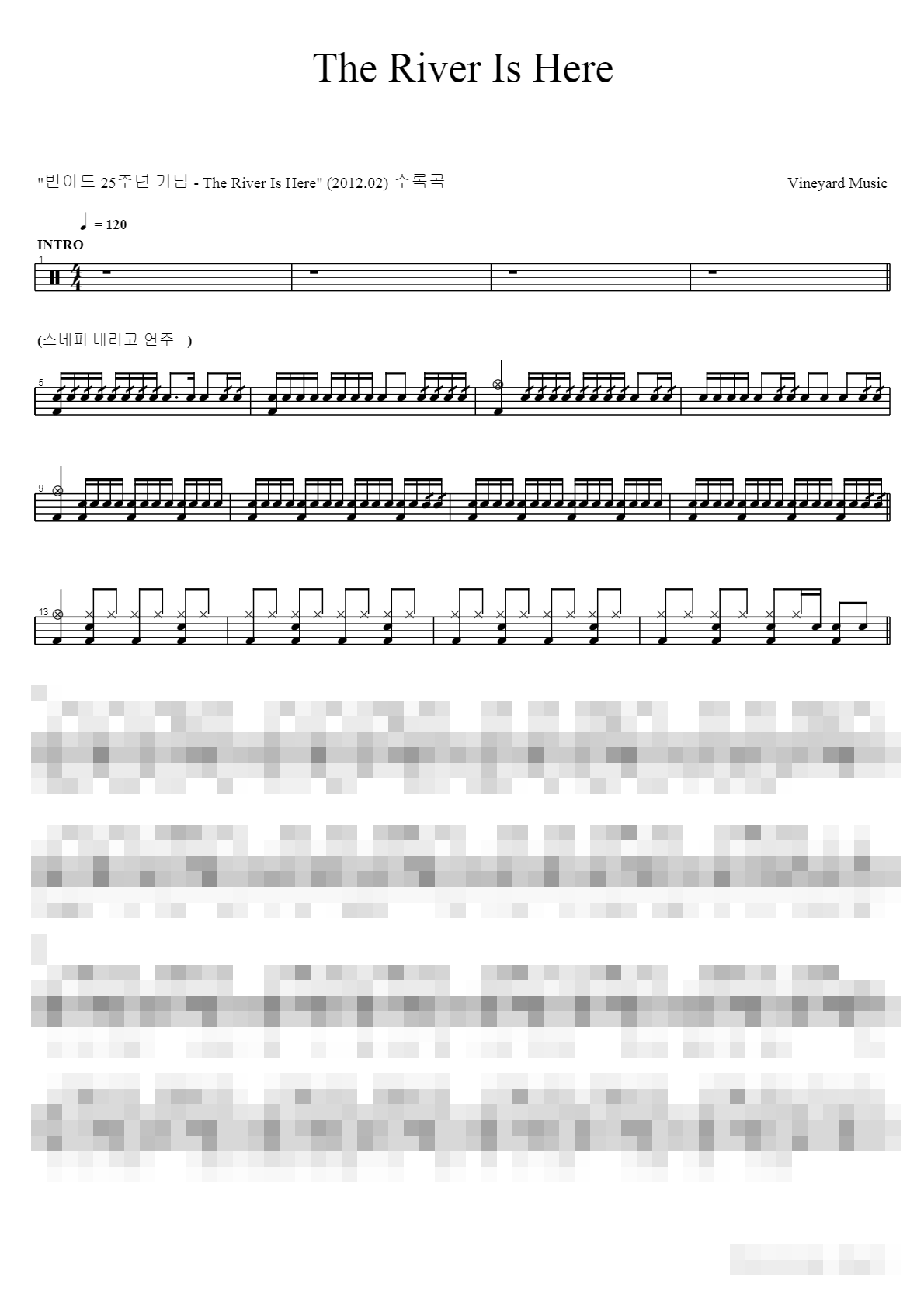 The River is here Sheet Music Preview