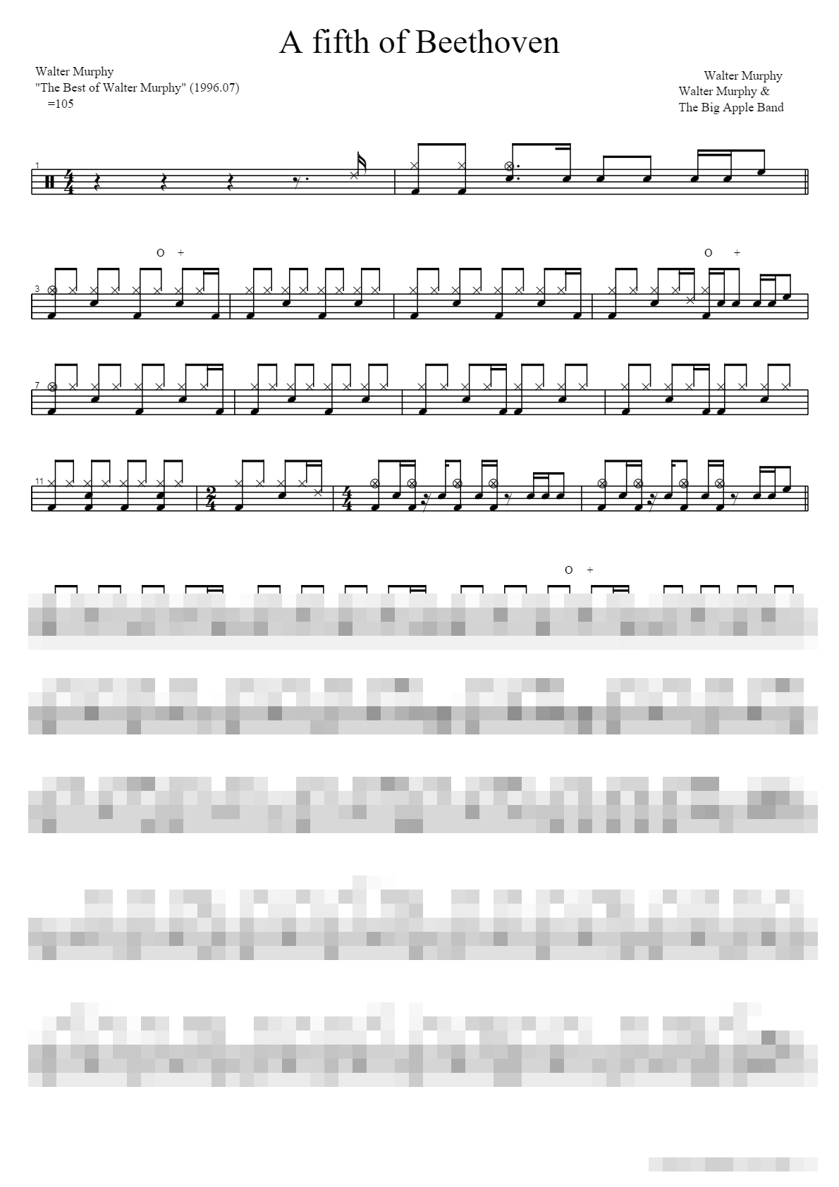 A fifth of Beethoven Sheet Music Preview