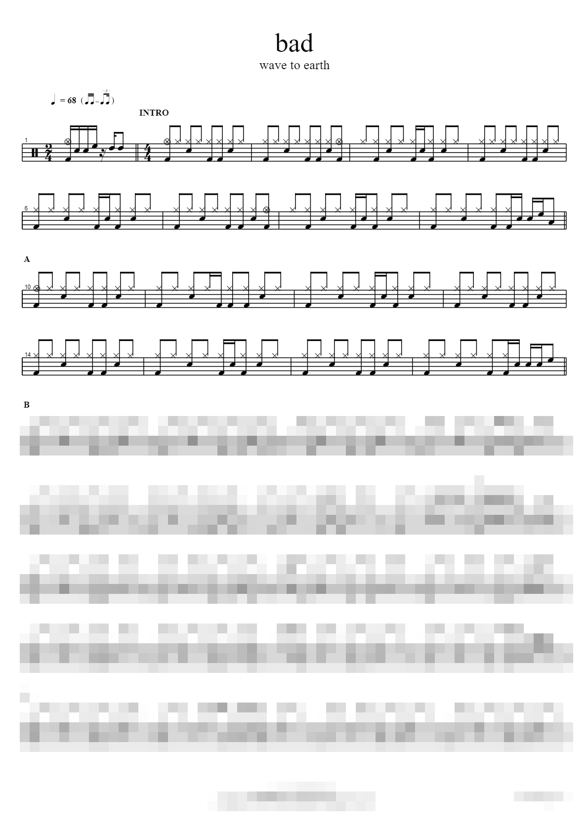 bad Sheet Music Preview