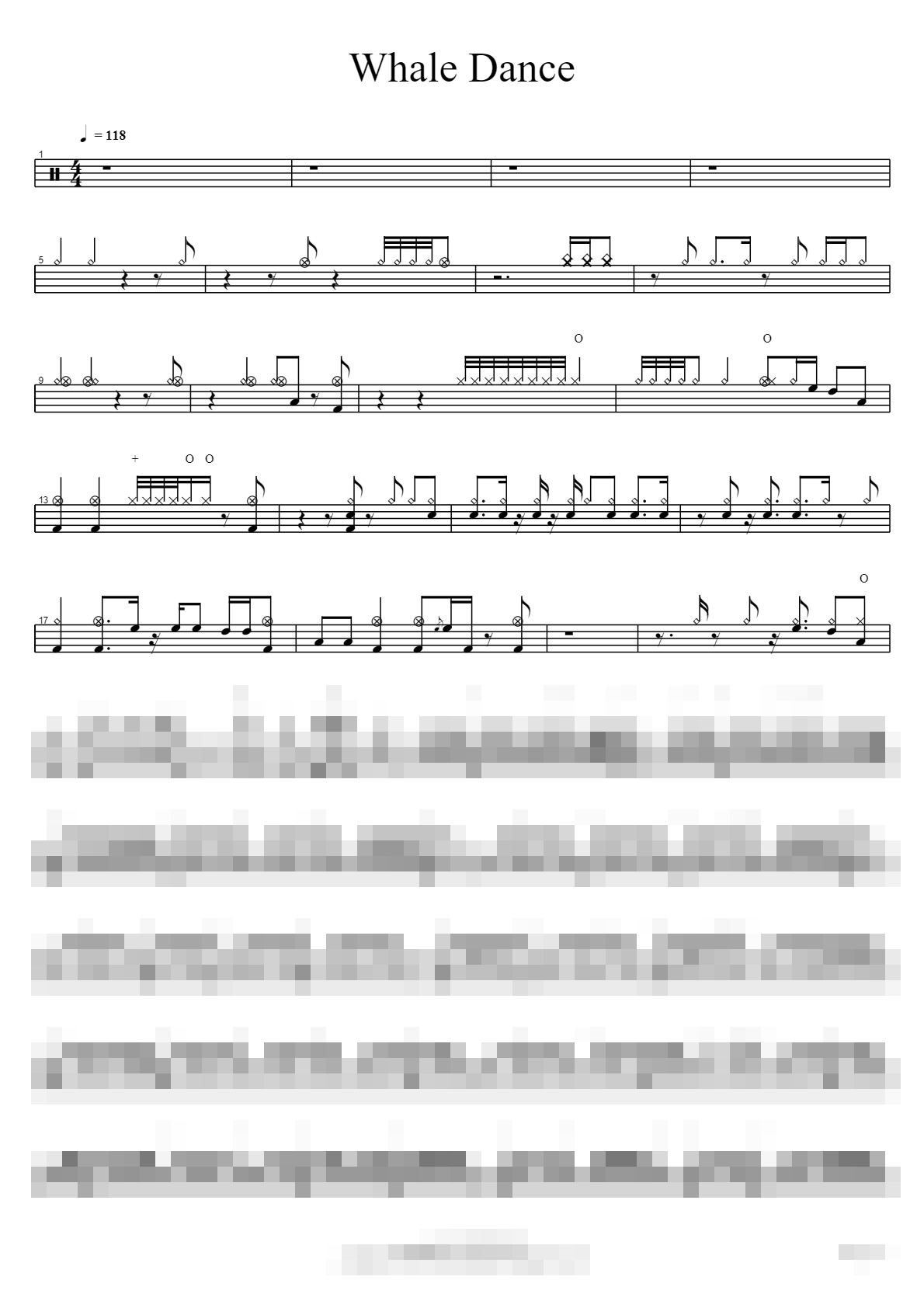 Whale Dance Sheet Music Preview
