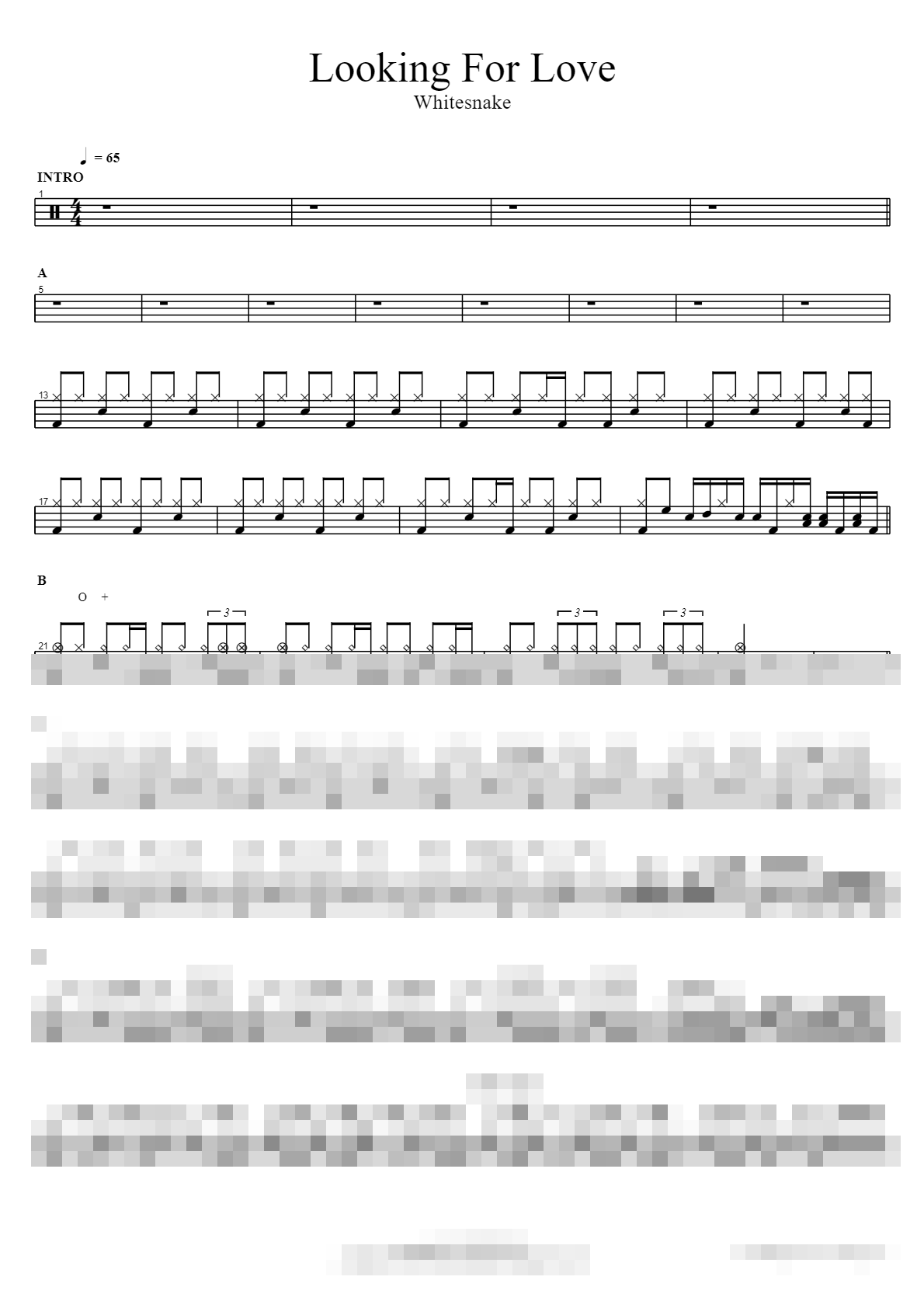 Looking For Love Sheet Music Preview