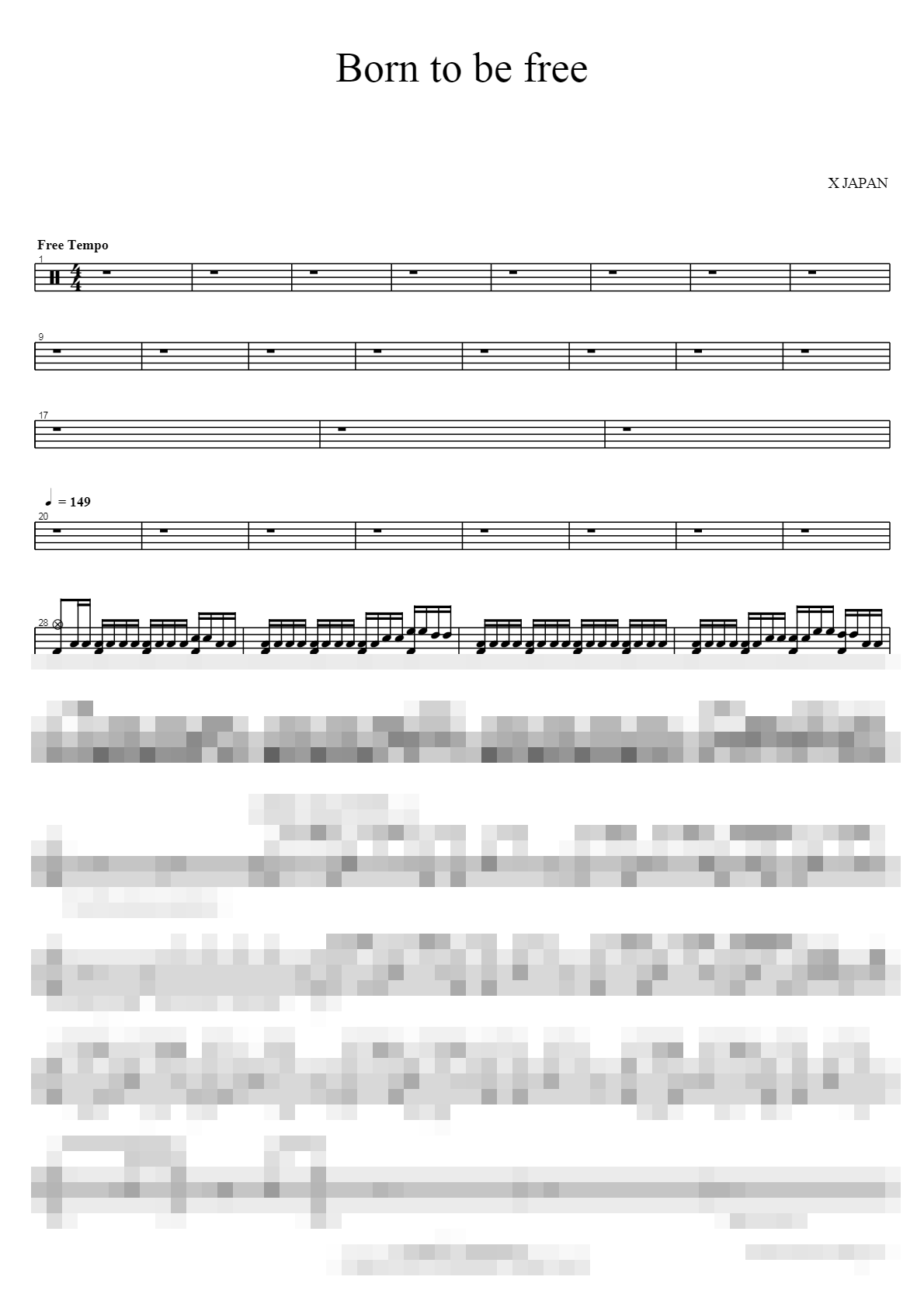 Born to be free Sheet Music Preview