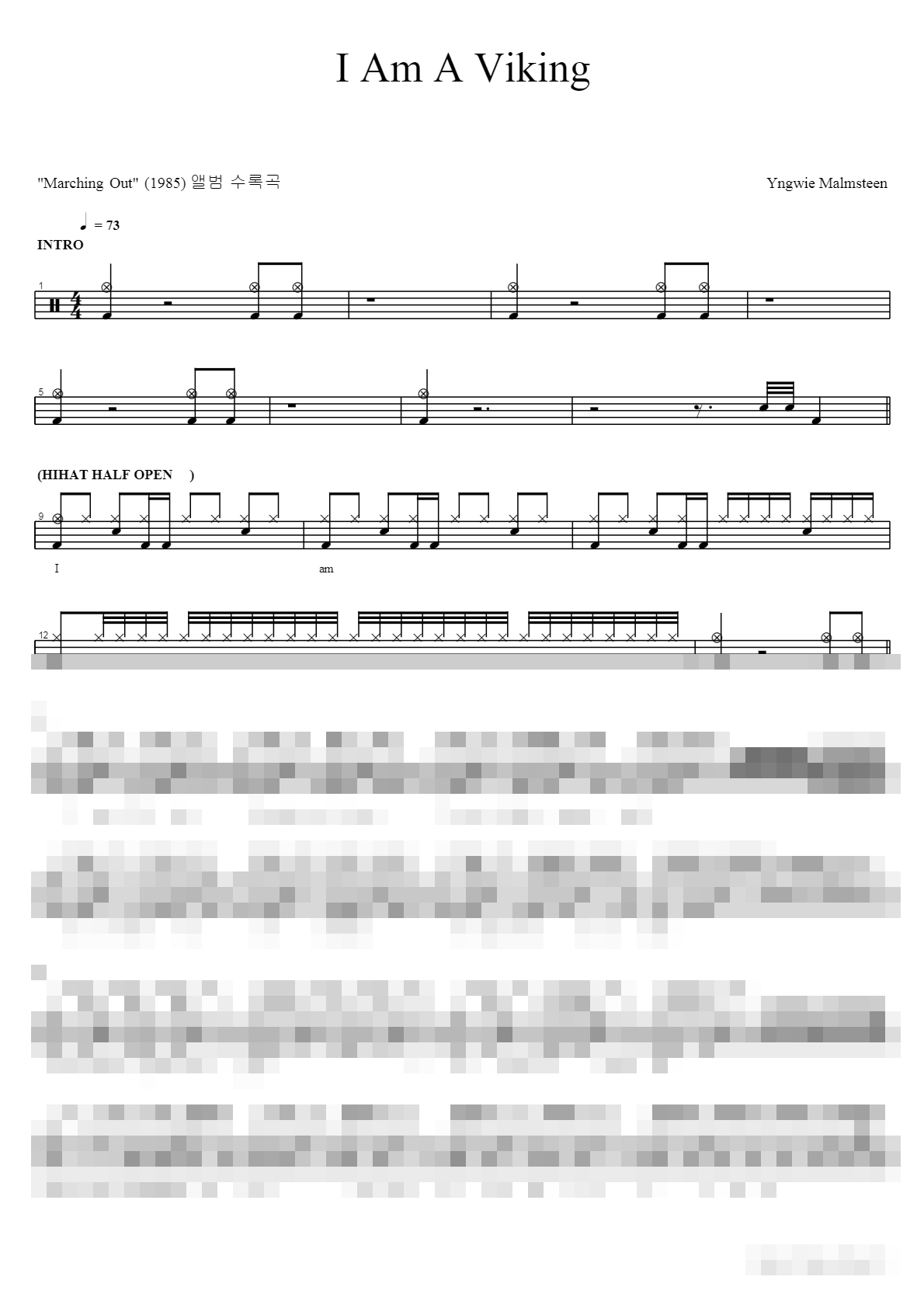 I Am A Viking Sheet Music Preview