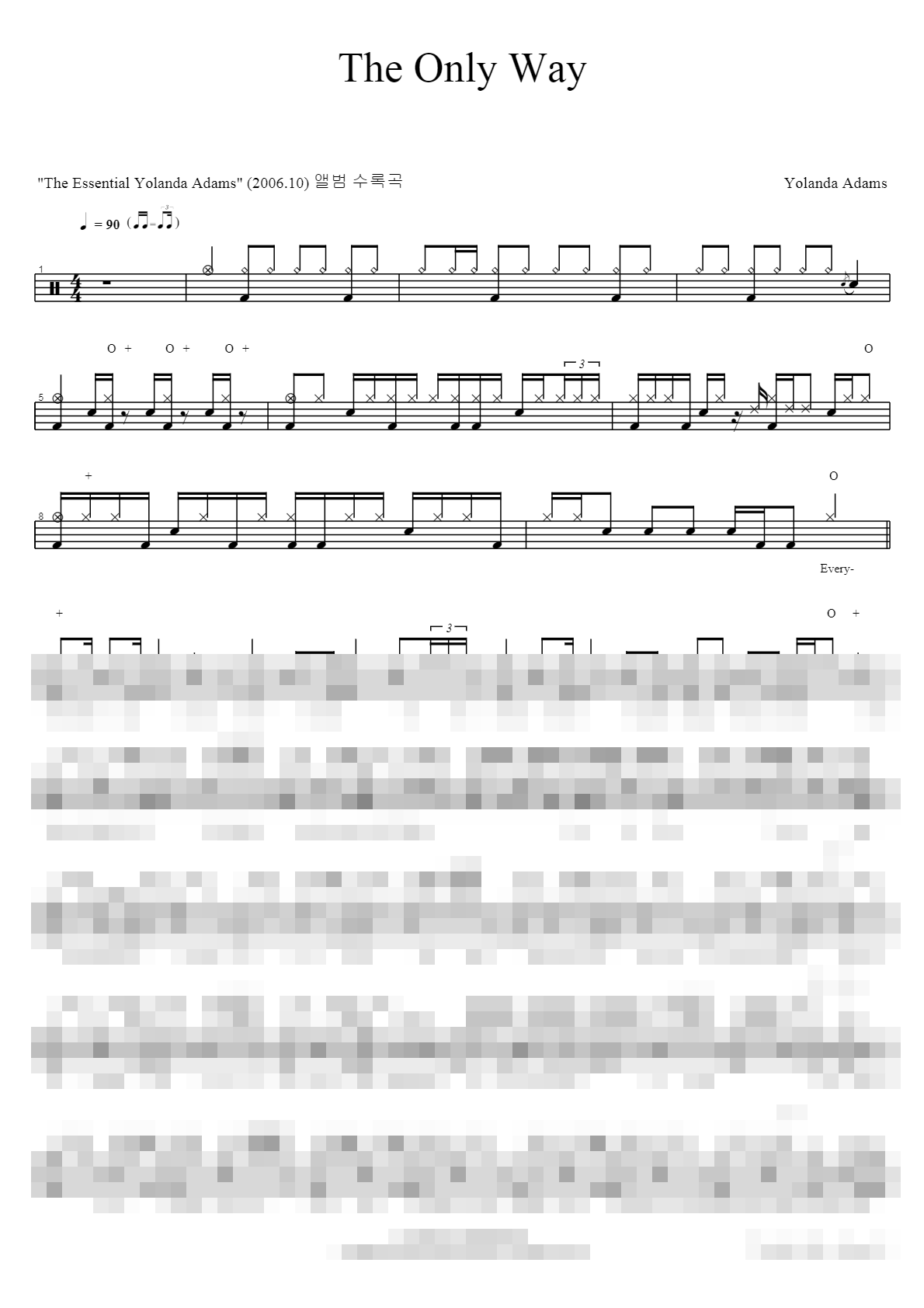 The Only Way Sheet Music Preview