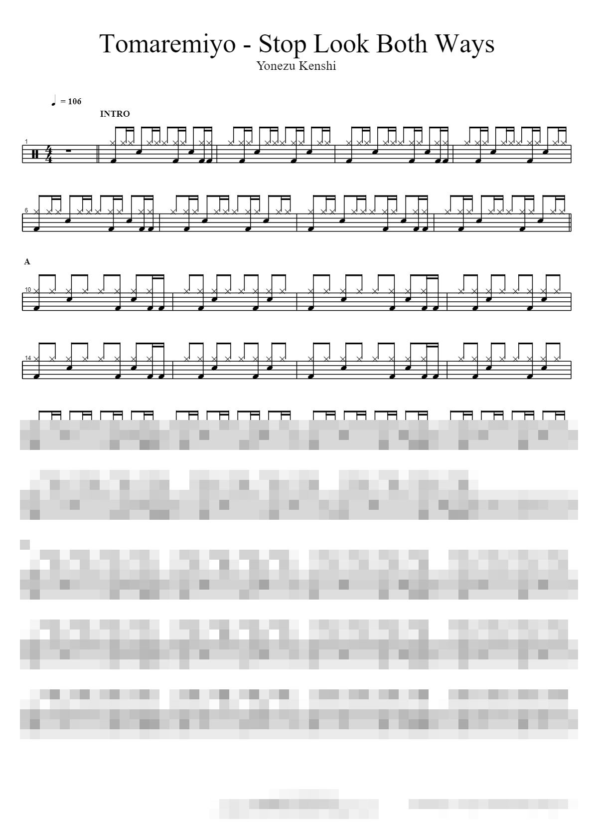 Stop Look Both Ways Sheet Music Preview