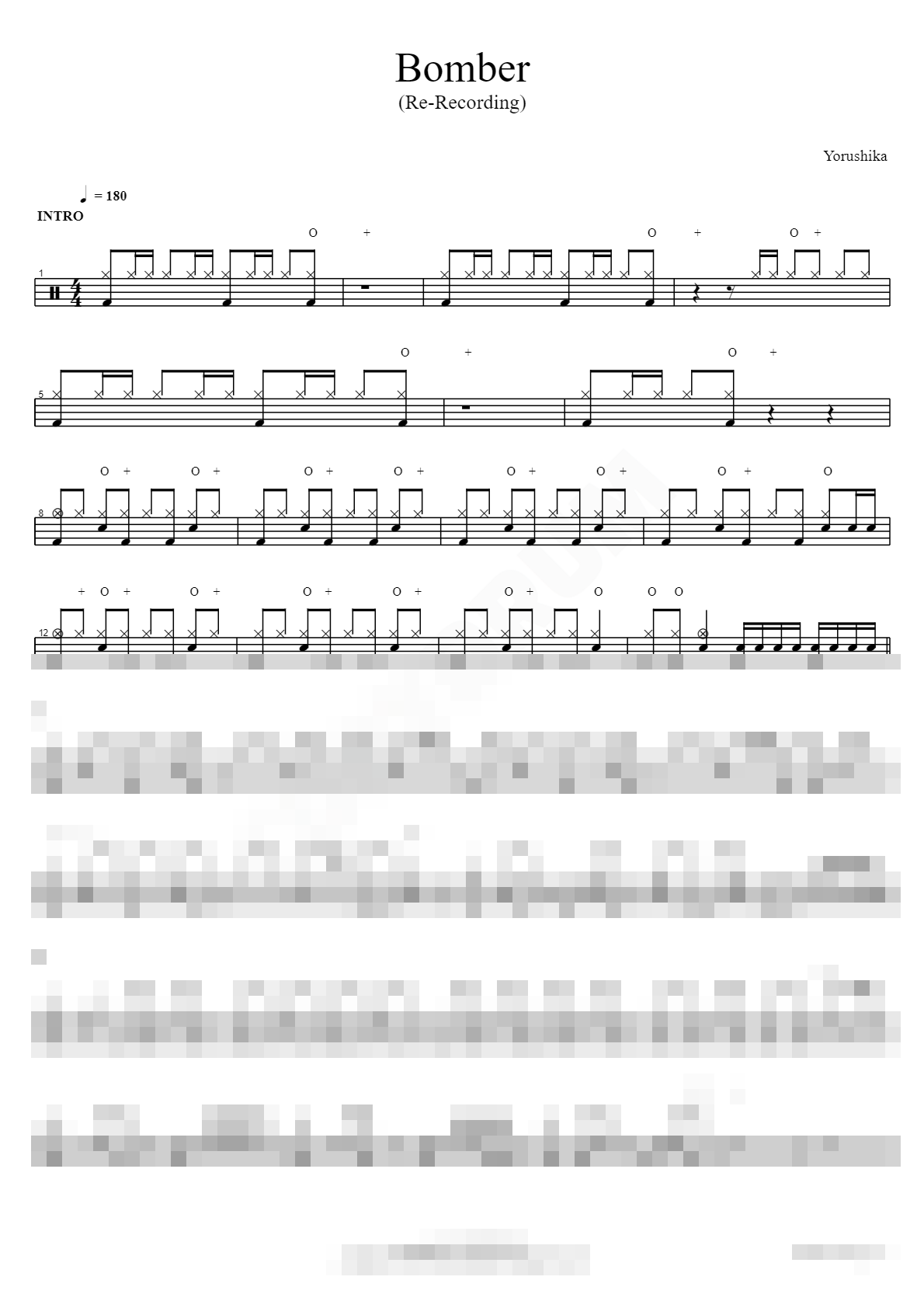 Bomber (Re-Recording) Sheet Music Preview