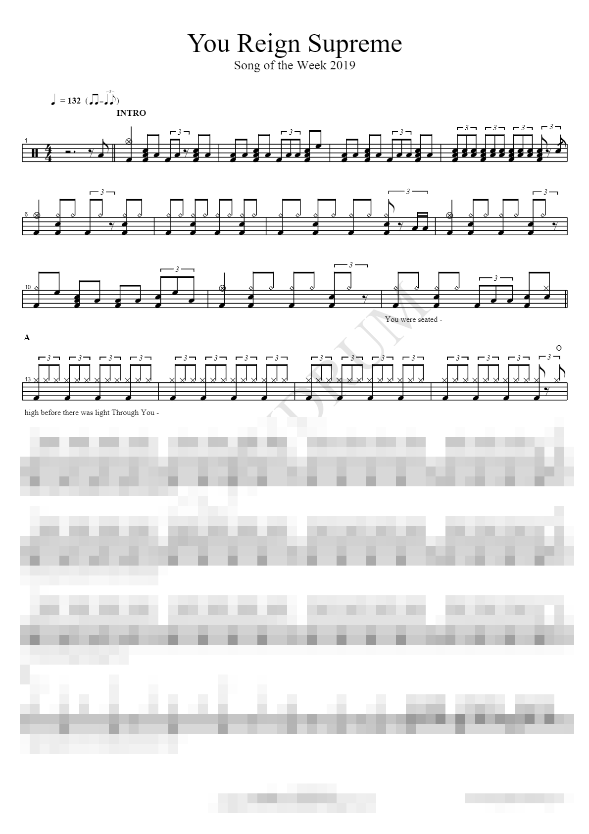 You Reign Supreme Sheet Music Preview