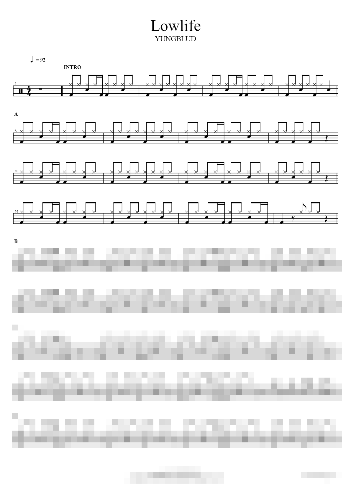 Lowlife Sheet Music Preview