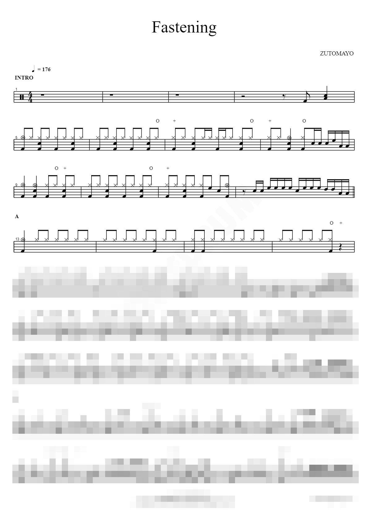 Fastening Sheet Music Preview