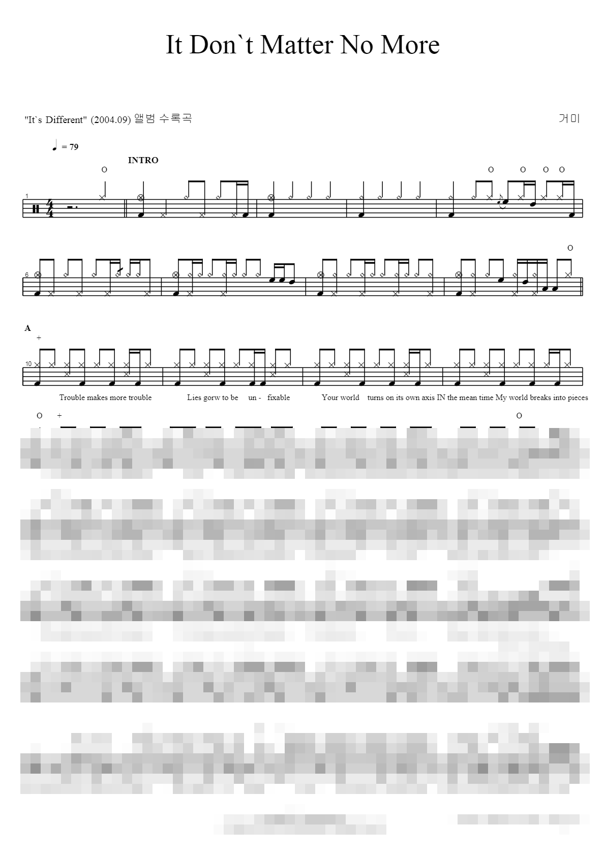 It Don`t Matter No More Sheet Music Preview
