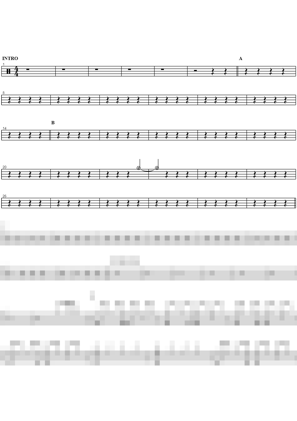 그대얼굴바라볼수만있다면 Sheet Music Preview