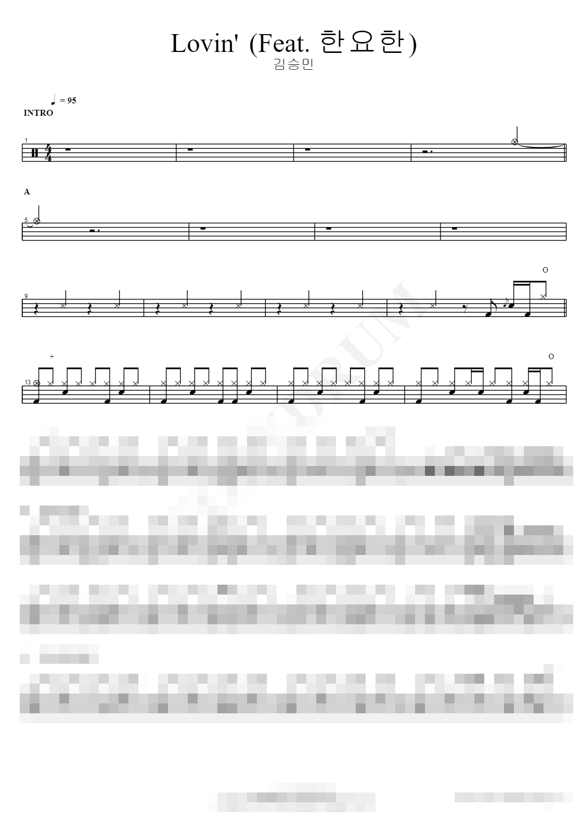 Lovin' (Feat. 한요한) Sheet Music Preview