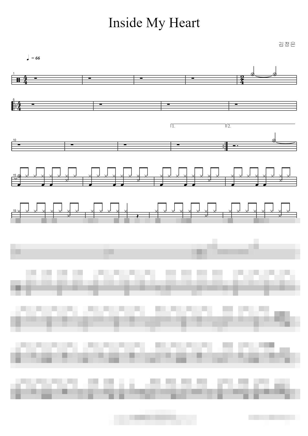 Inside My Heart Sheet Music Preview