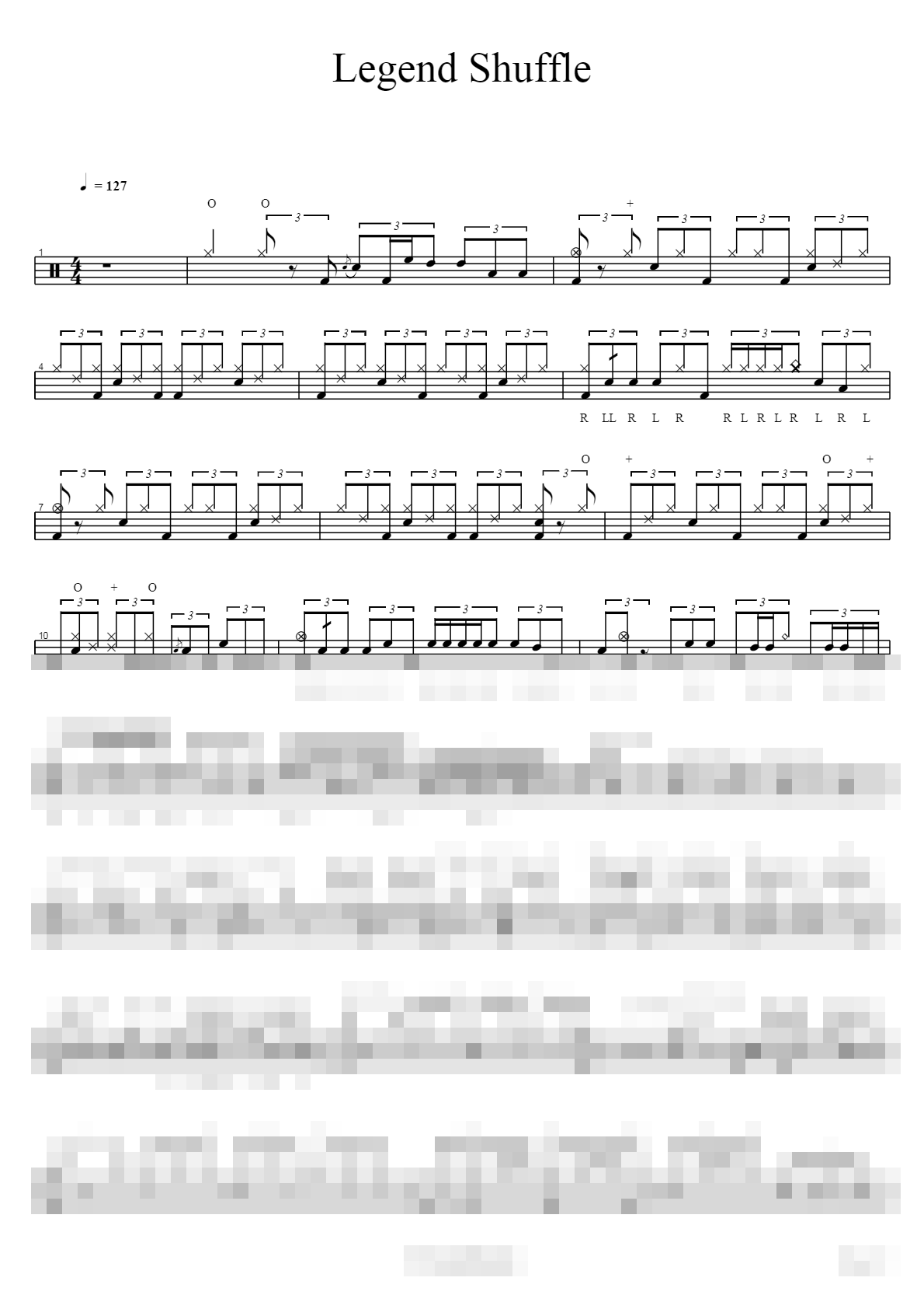 Legend Shuffle Sheet Music Preview