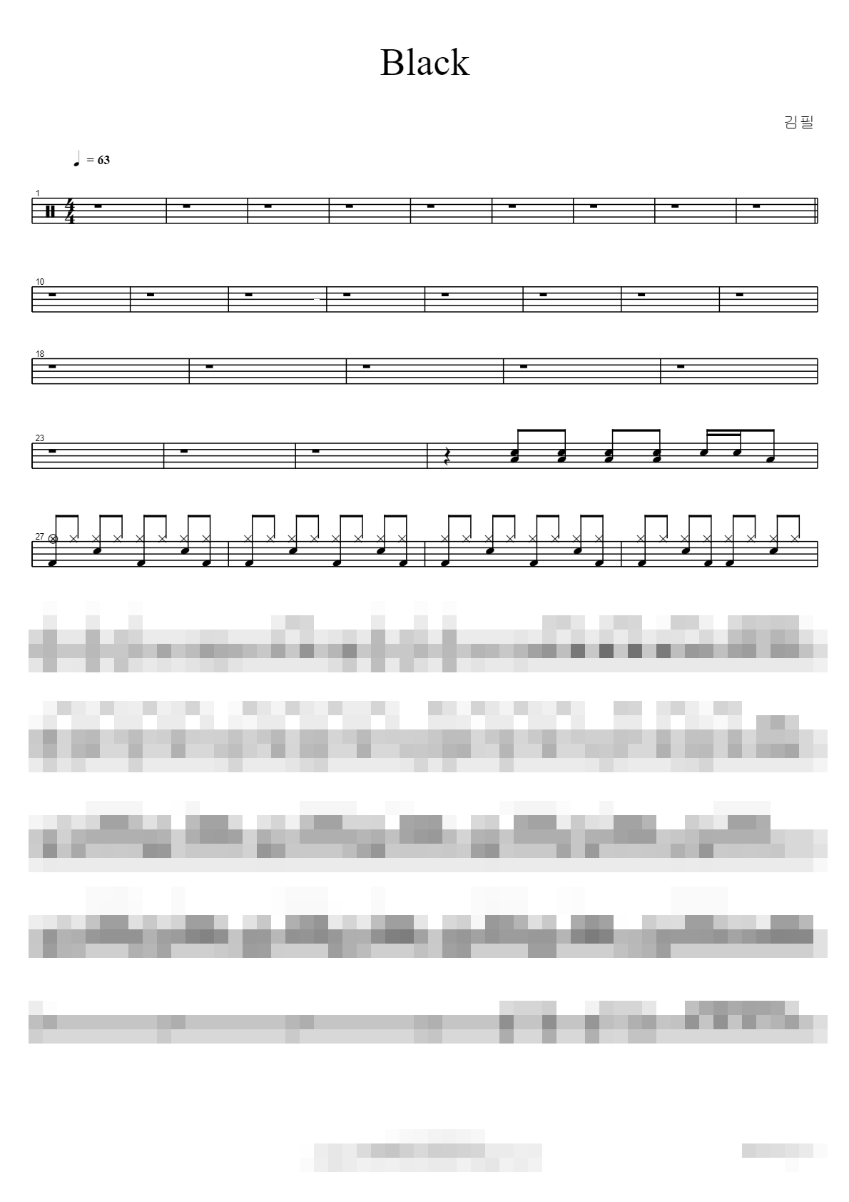 Black Sheet Music Preview