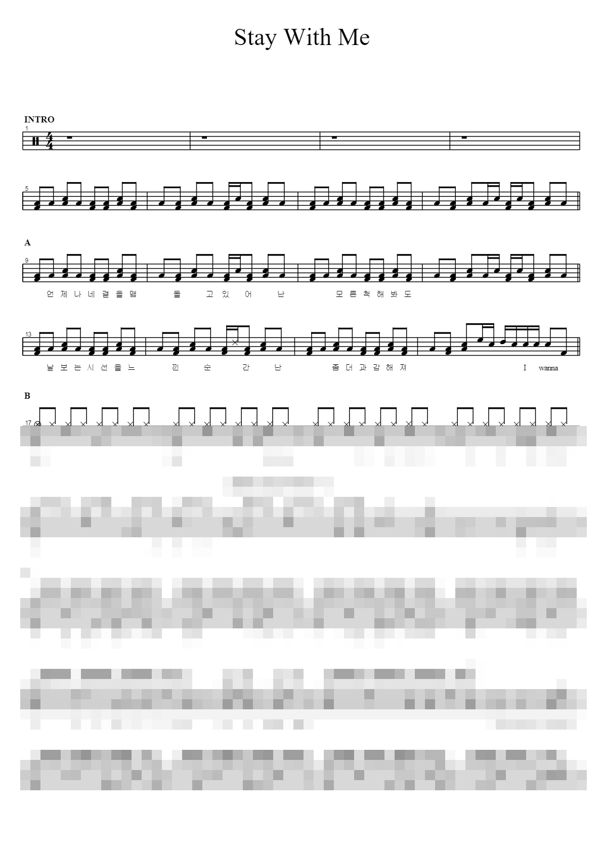 Stay With Me Sheet Music Preview