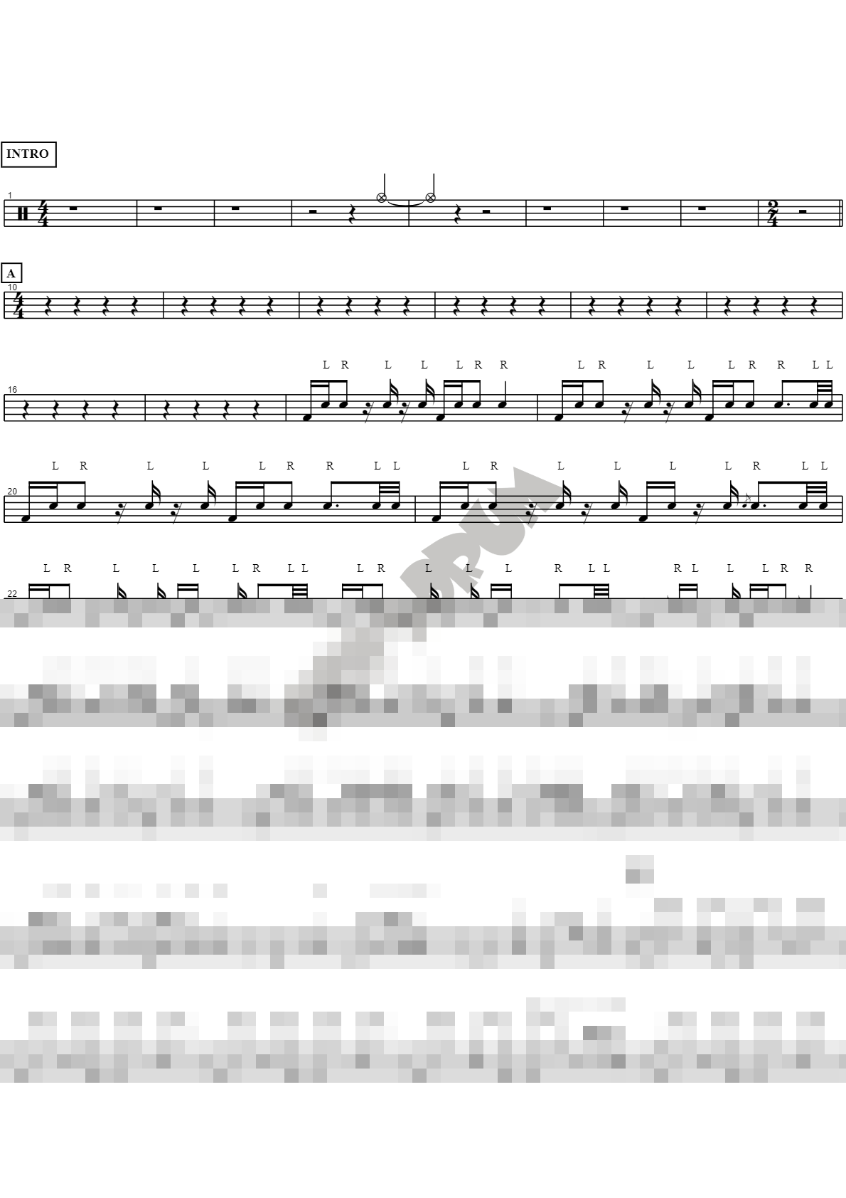 바람기억 Sheet Music Preview