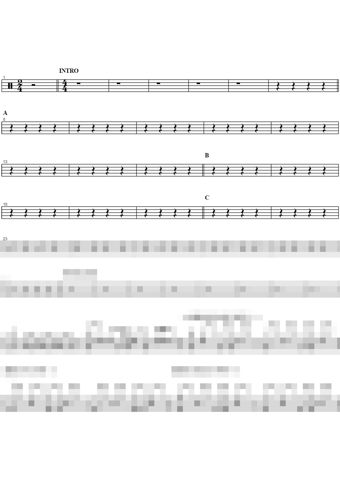 당신을 위하여 Sheet Music Preview
