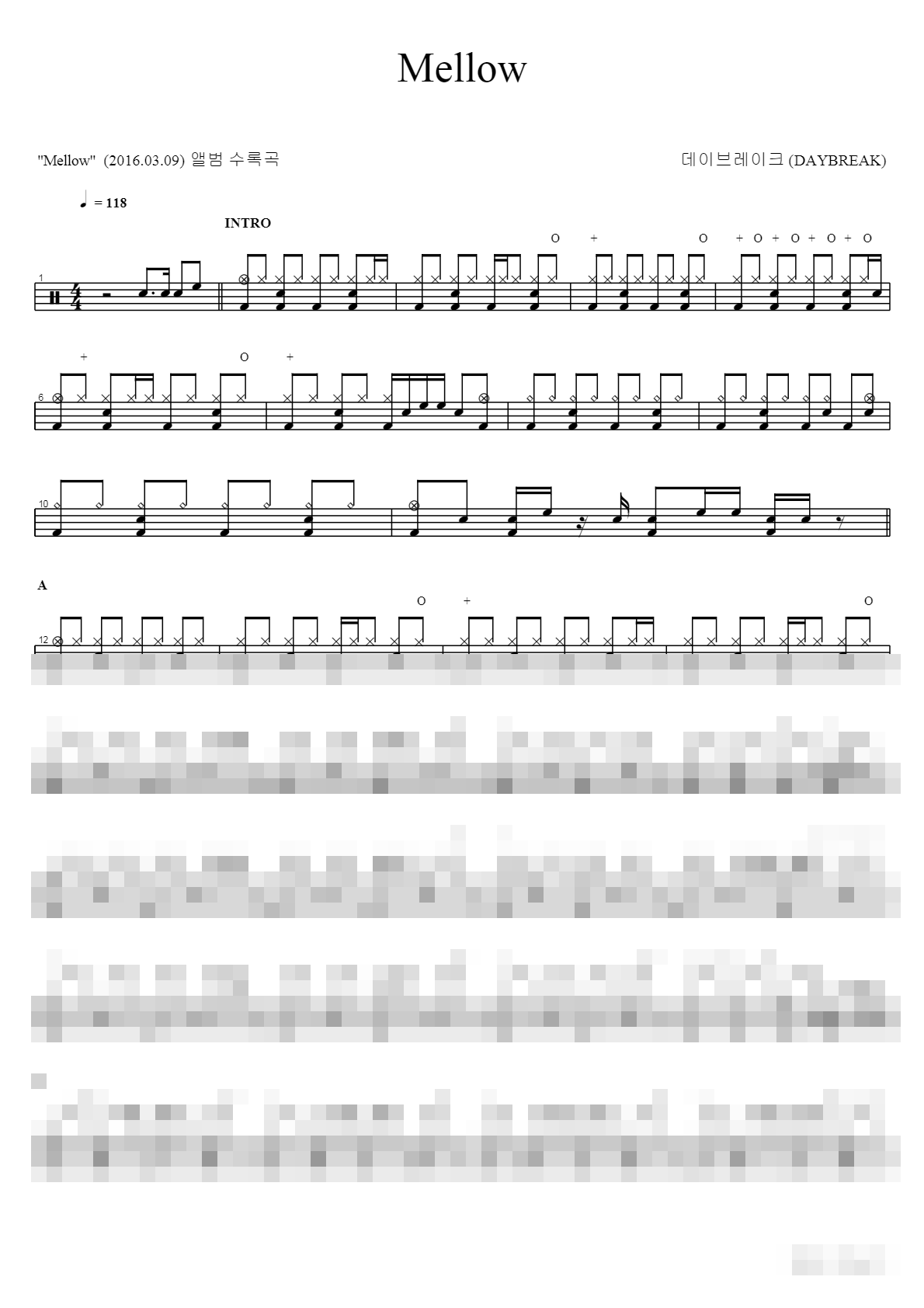 Mellow Sheet Music Preview