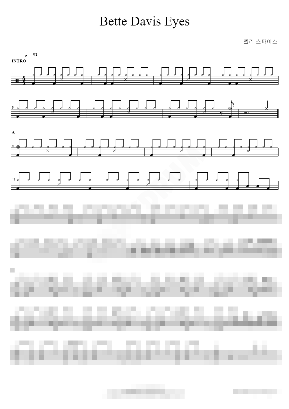 Bette Davis Eyes Sheet Music Preview