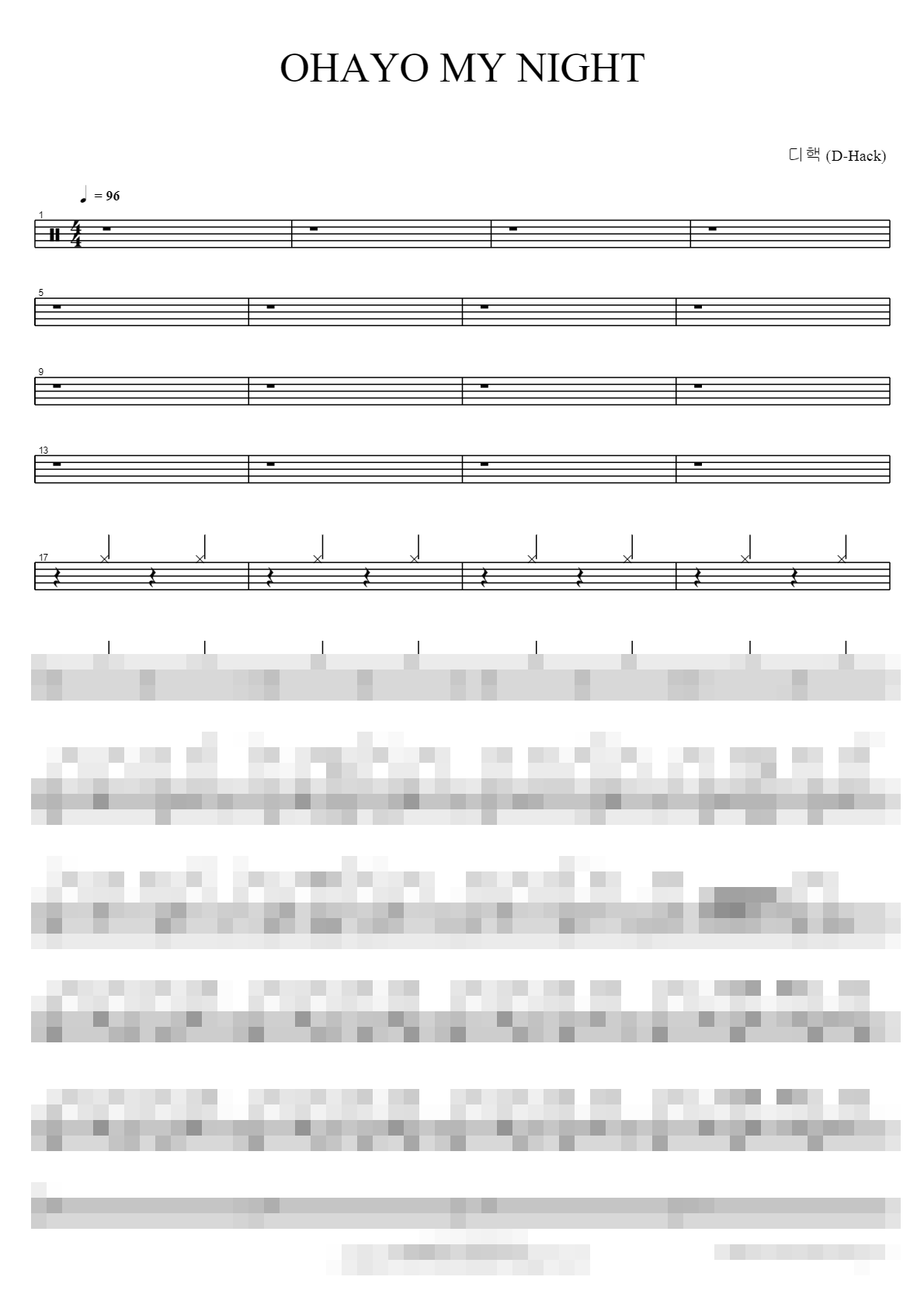 OHAYO MY NIGHT Sheet Music Preview