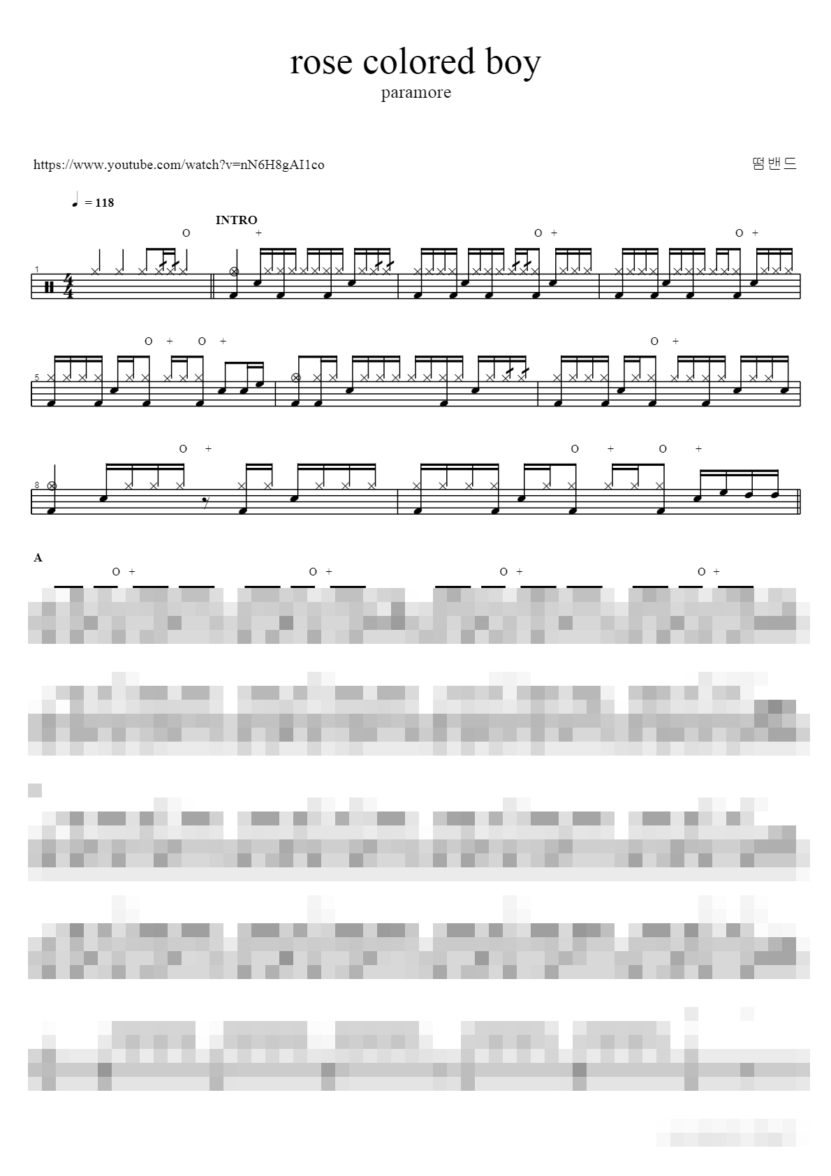 rose colored boy Sheet Music Preview