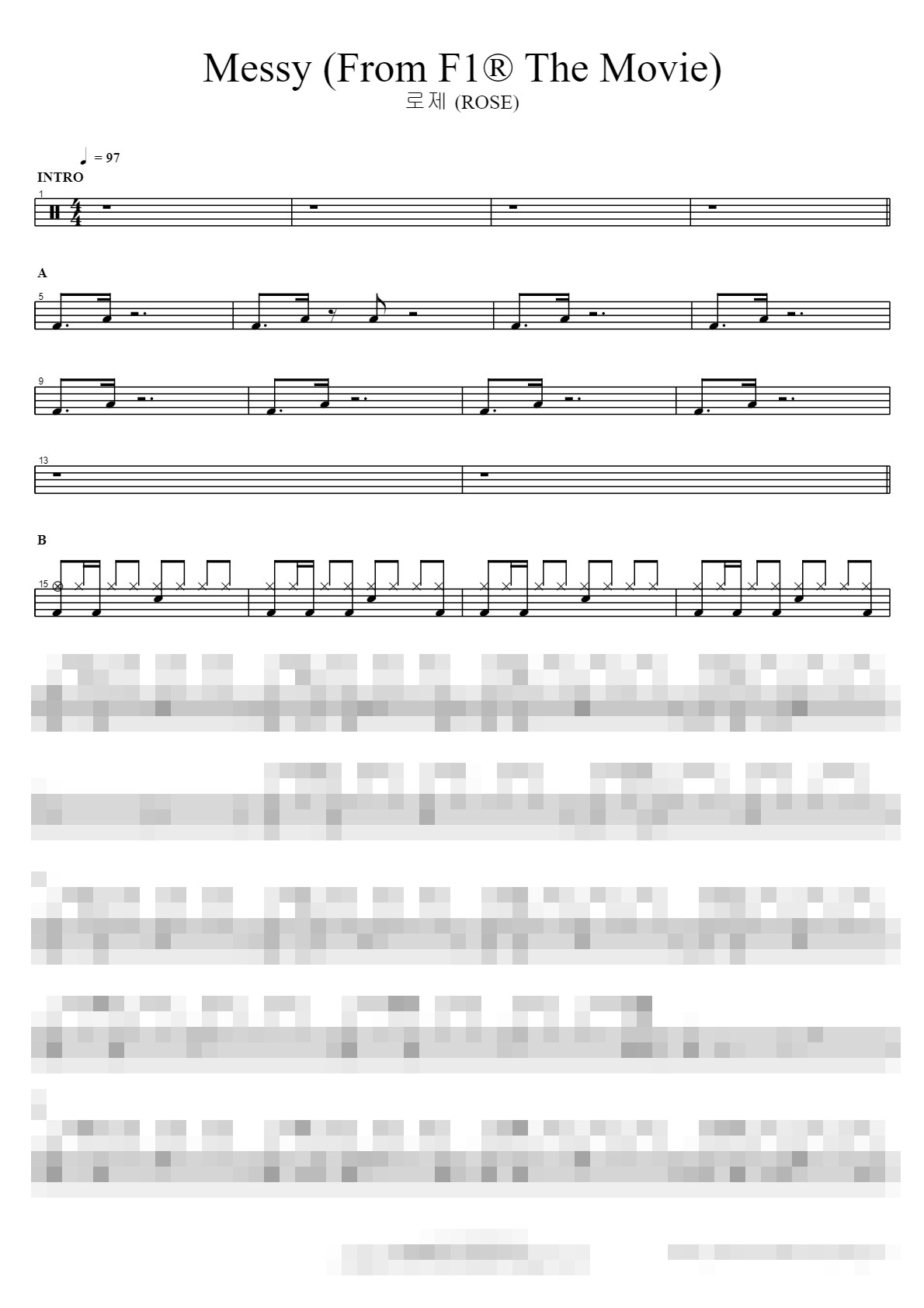 Messy (From F1® The Movie) Sheet Music Preview