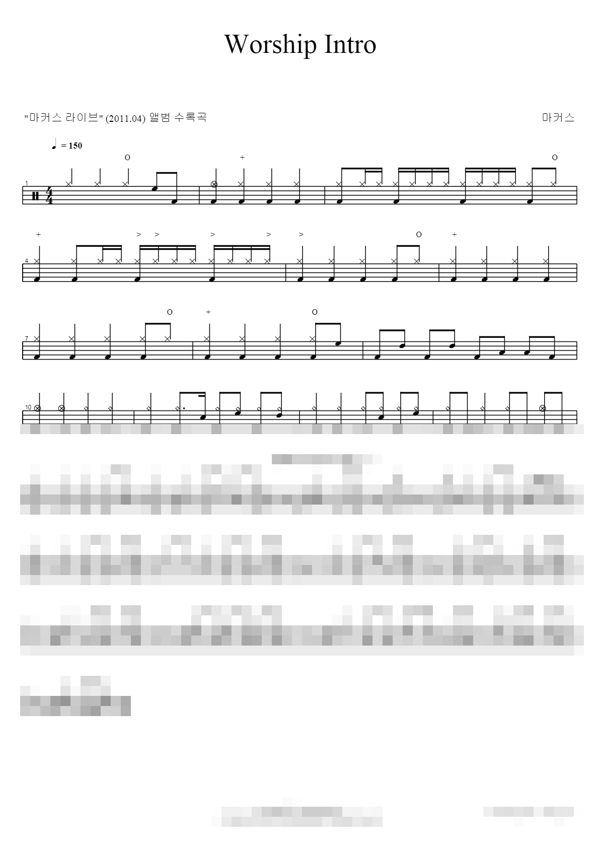 WORSHIP INTRO Sheet Music Preview