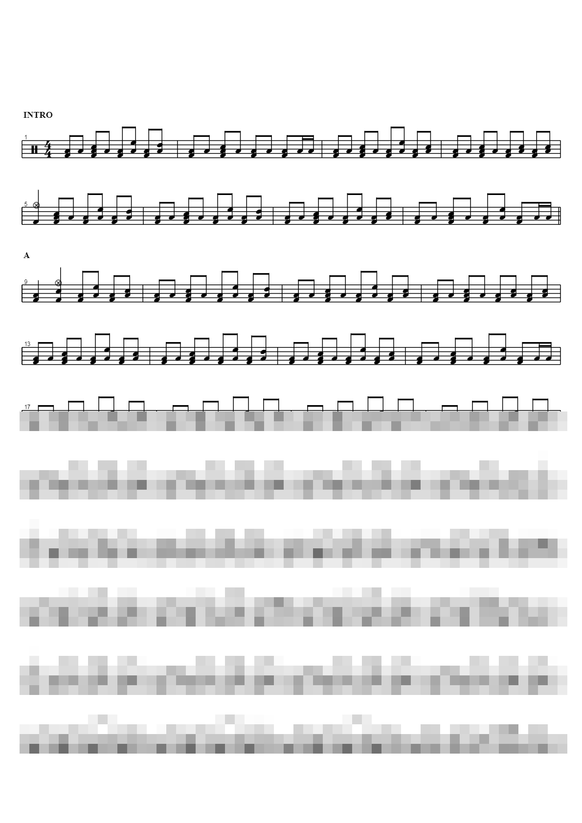 사랑의 노래 되리 Sheet Music Preview