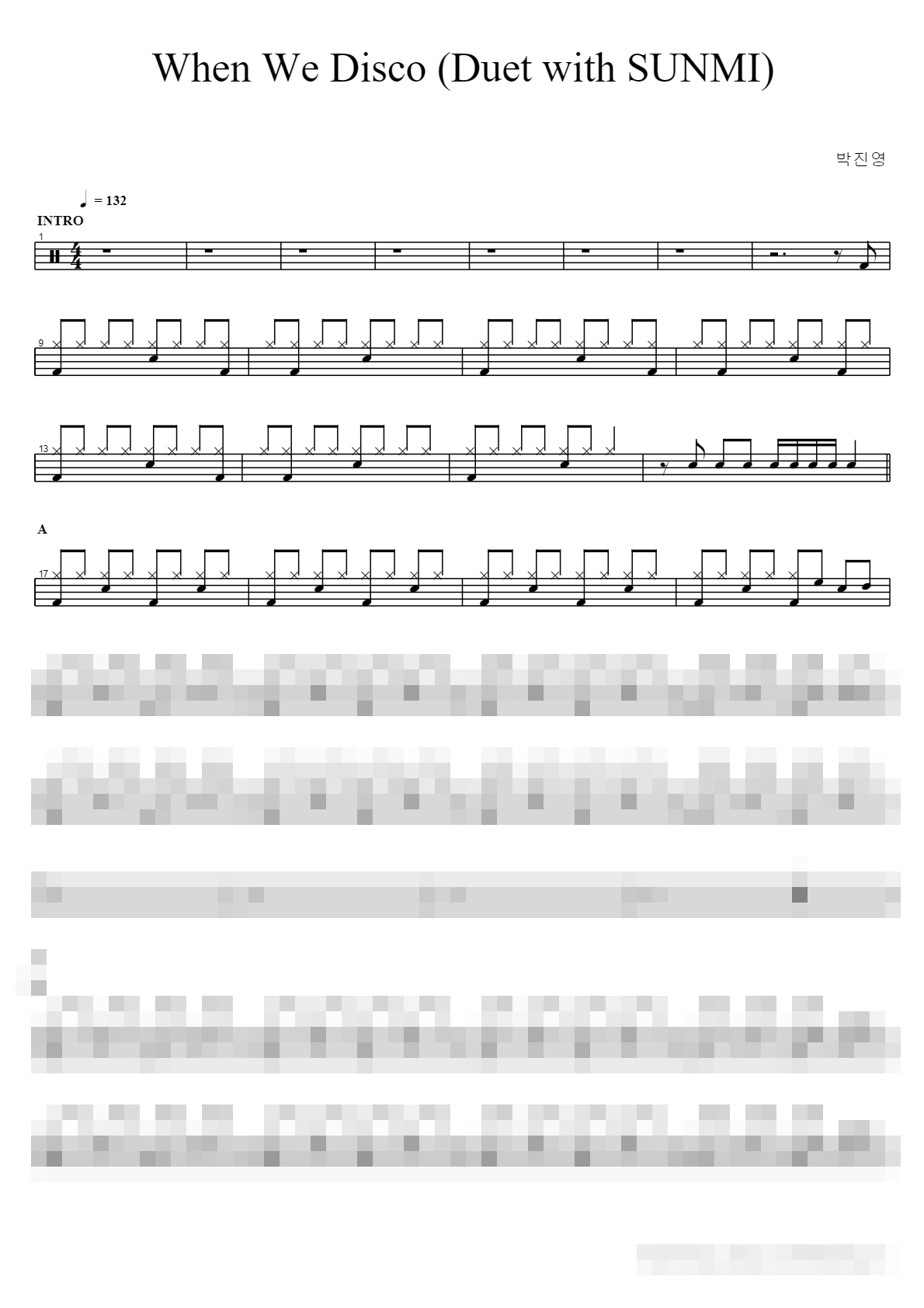 When We Disco (Duet with SUNMI) Sheet Music Preview