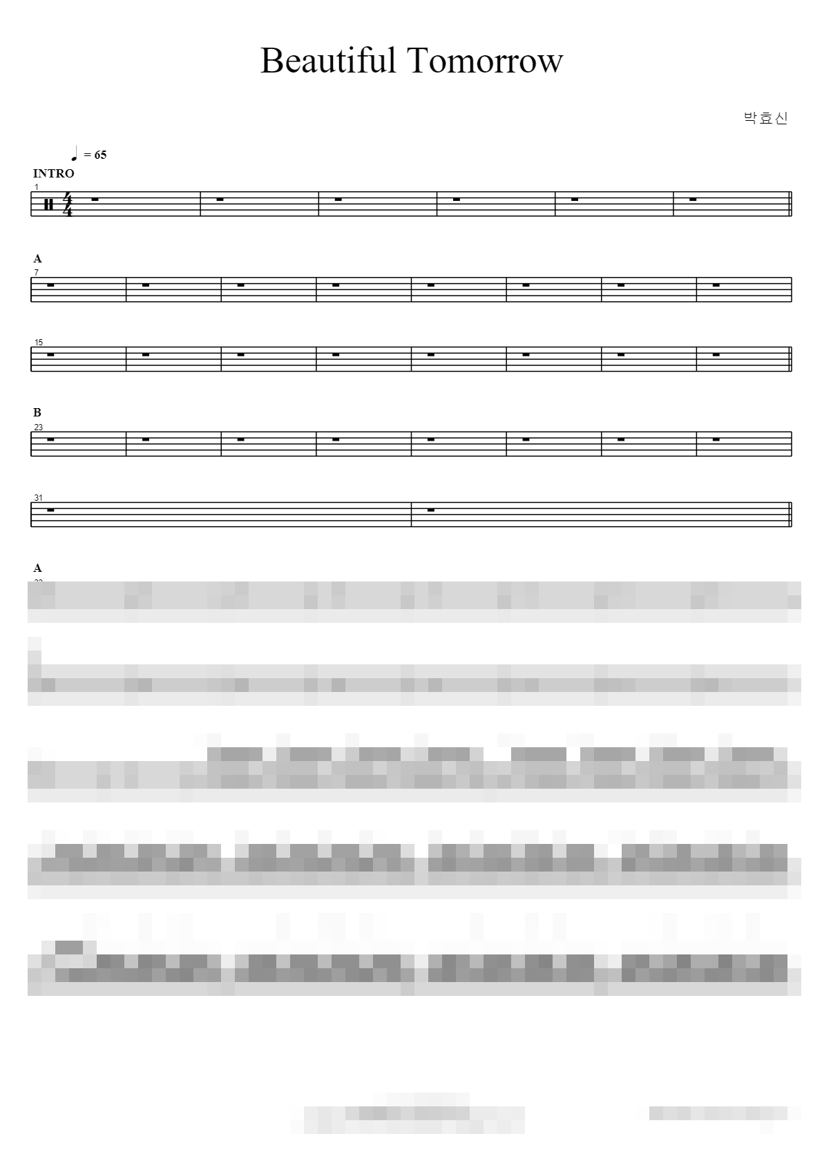 Beautiful Tomorrow Sheet Music Preview