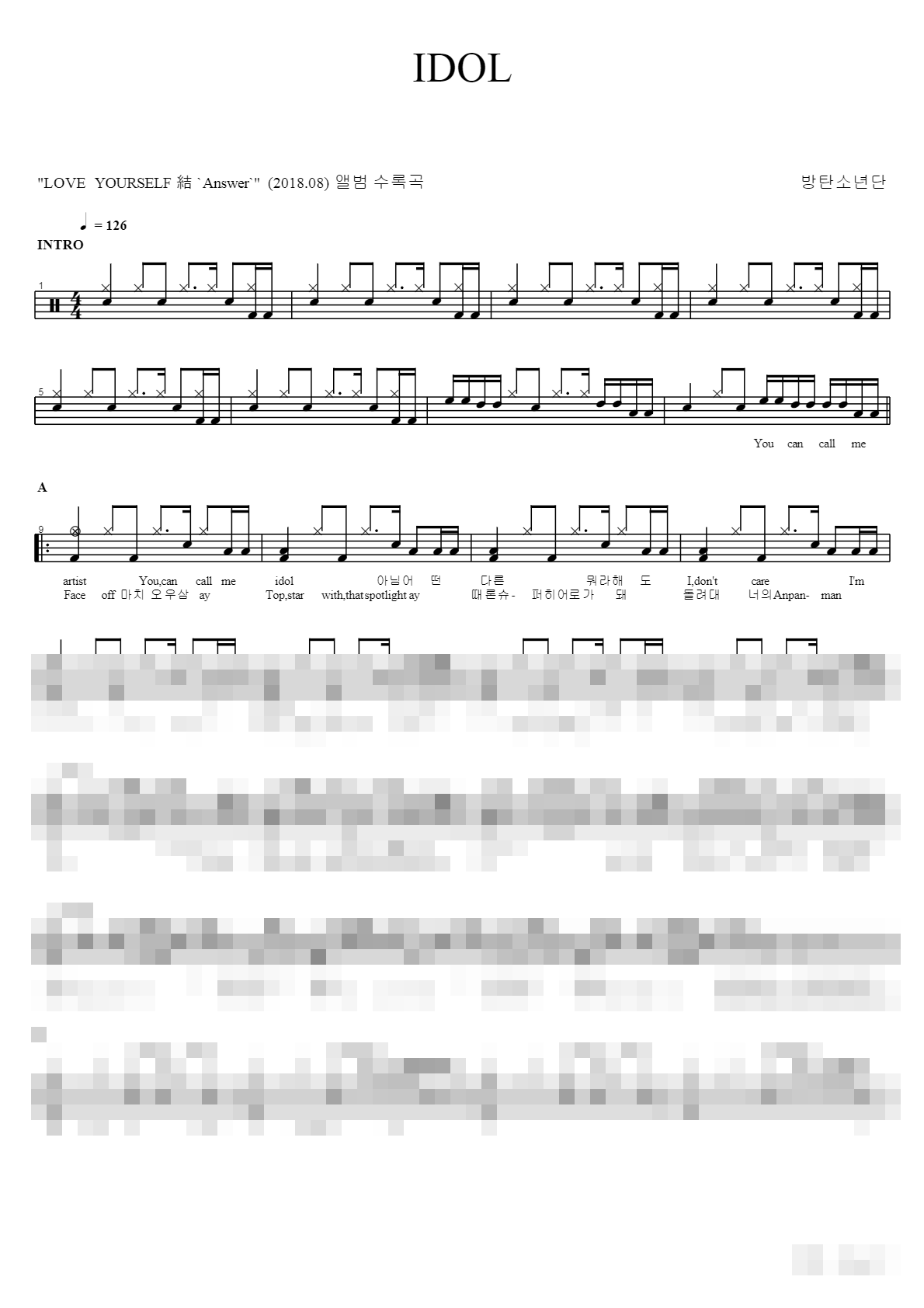 IDOL Sheet Music Preview