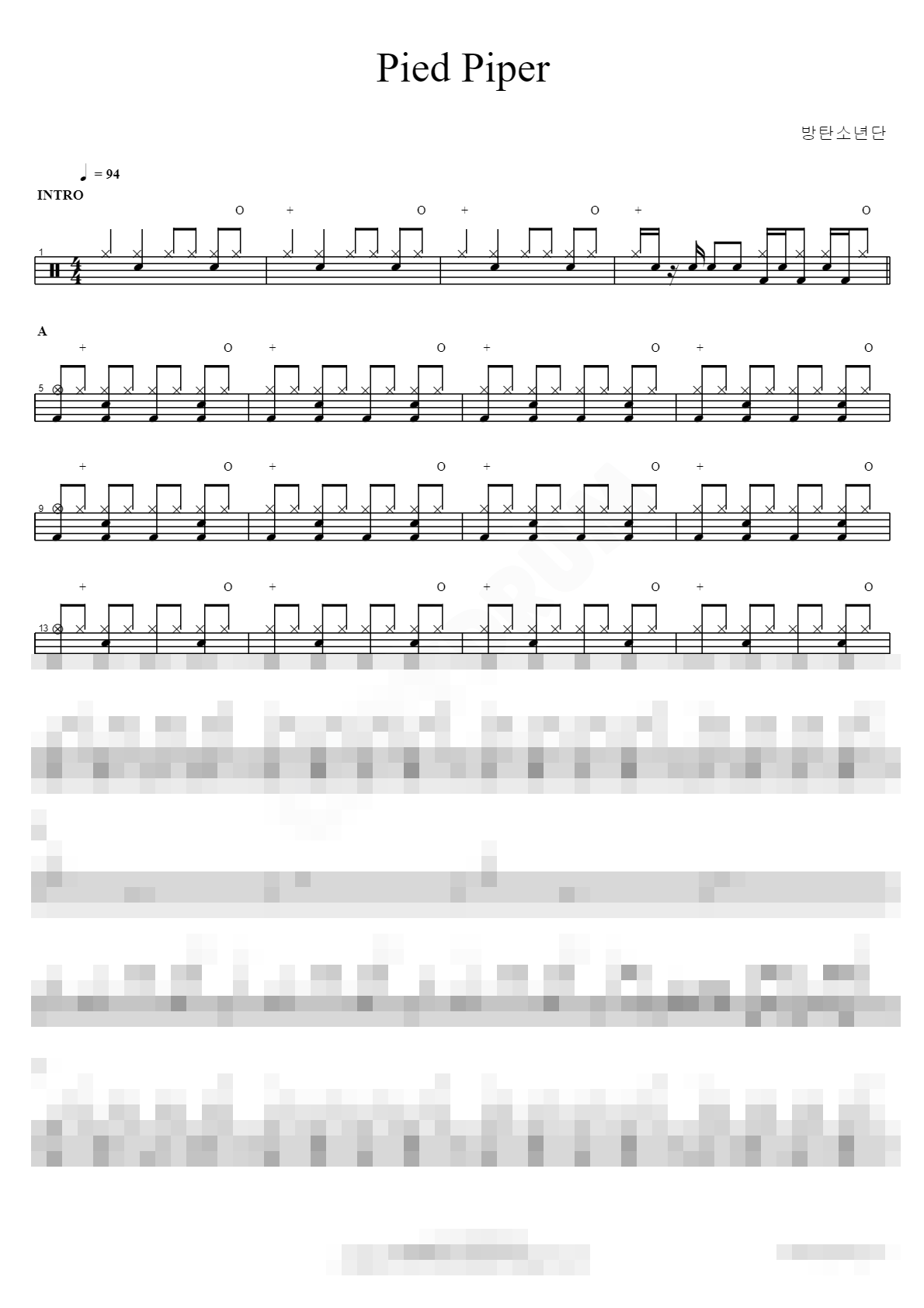 Pied Piper Sheet Music Preview
