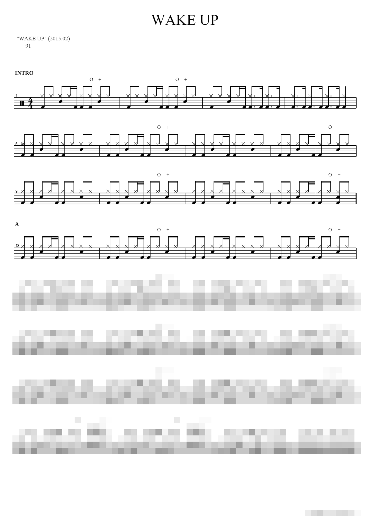 WAKE UP Sheet Music Preview