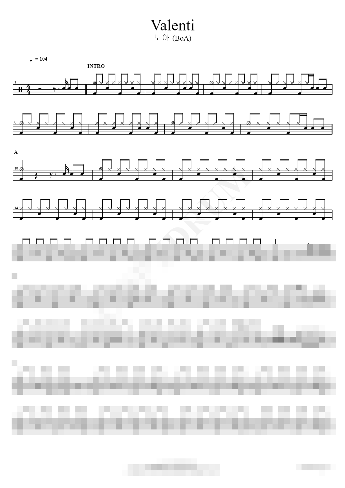 Valenti Sheet Music Preview