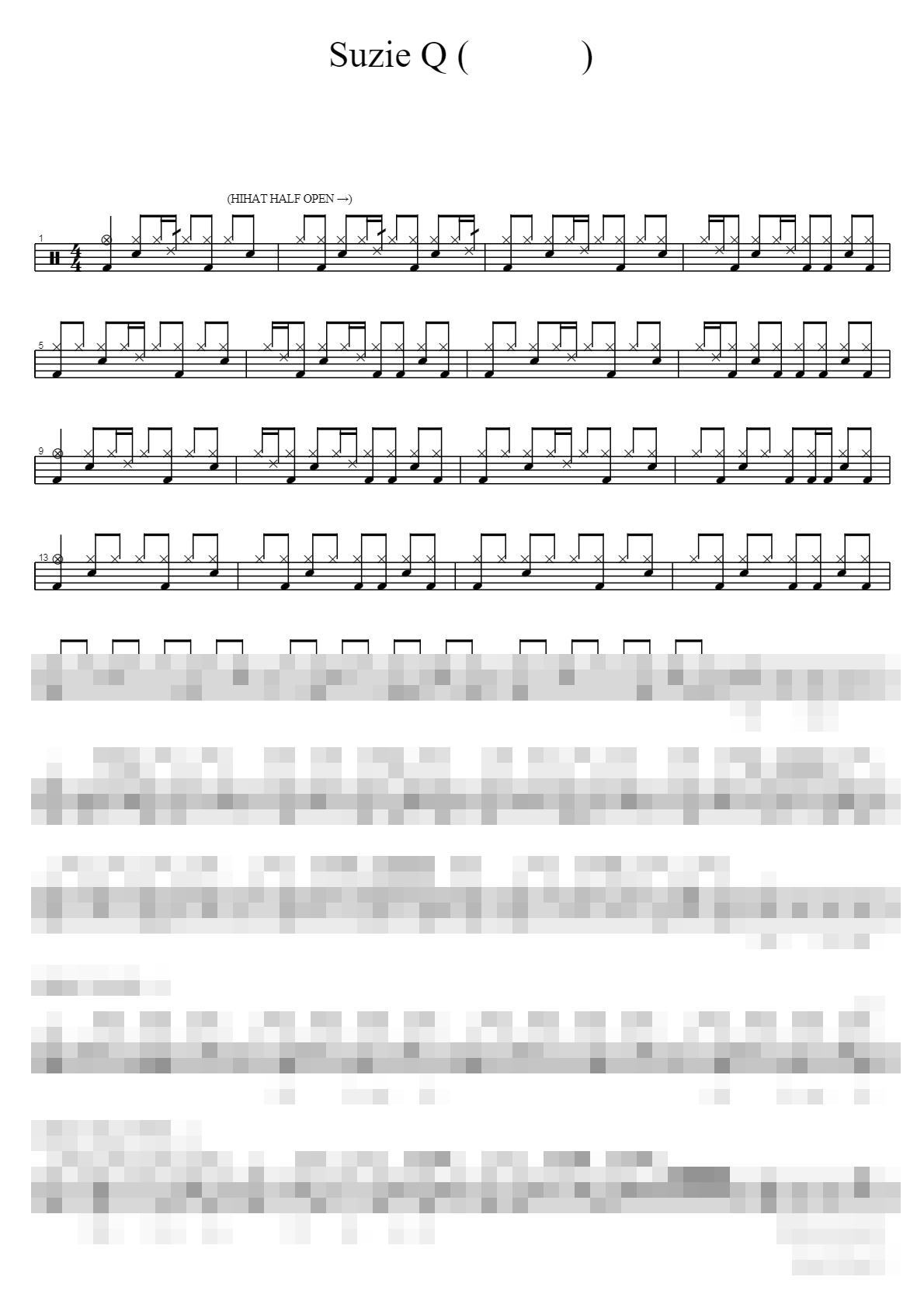 Suzie Q Sheet Music Preview