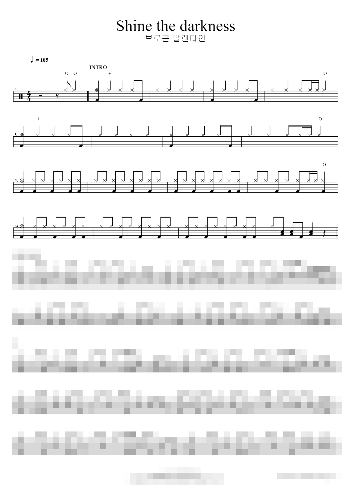Shine the darkness Sheet Music Preview