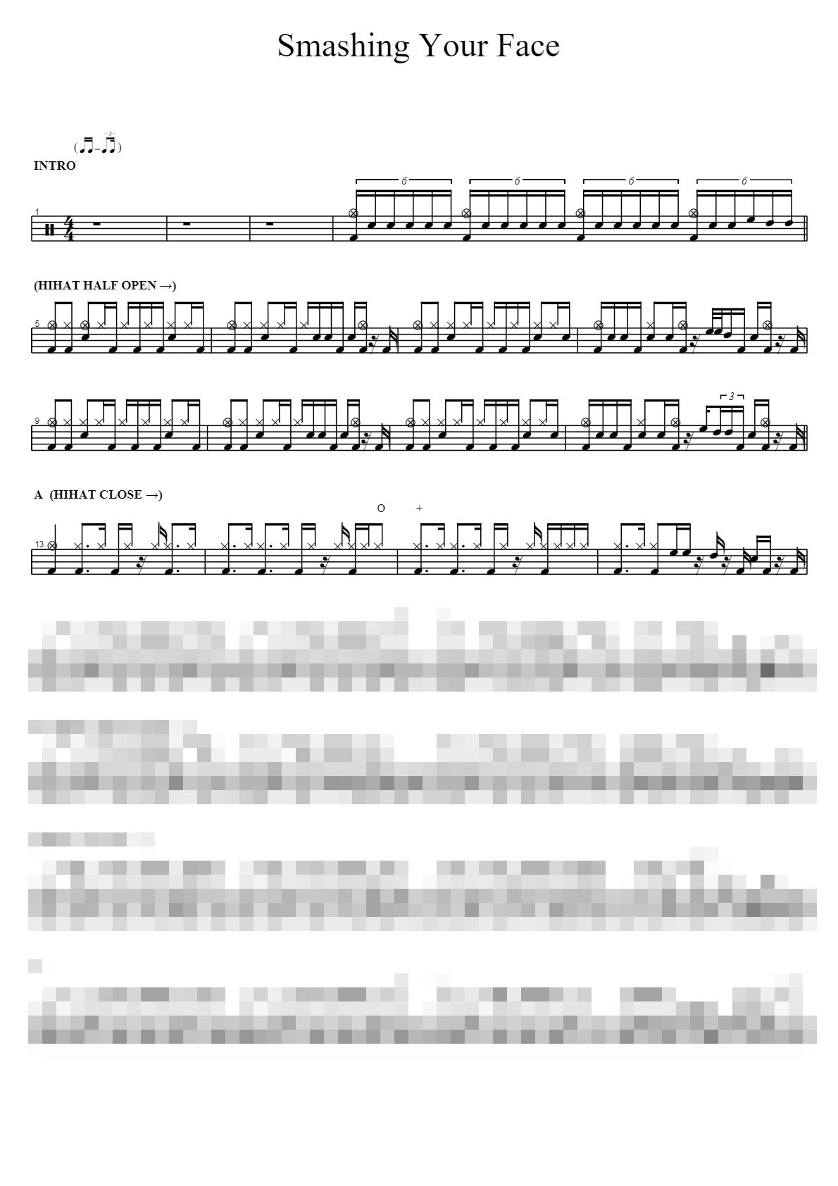 Smashing Your Face Sheet Music Preview