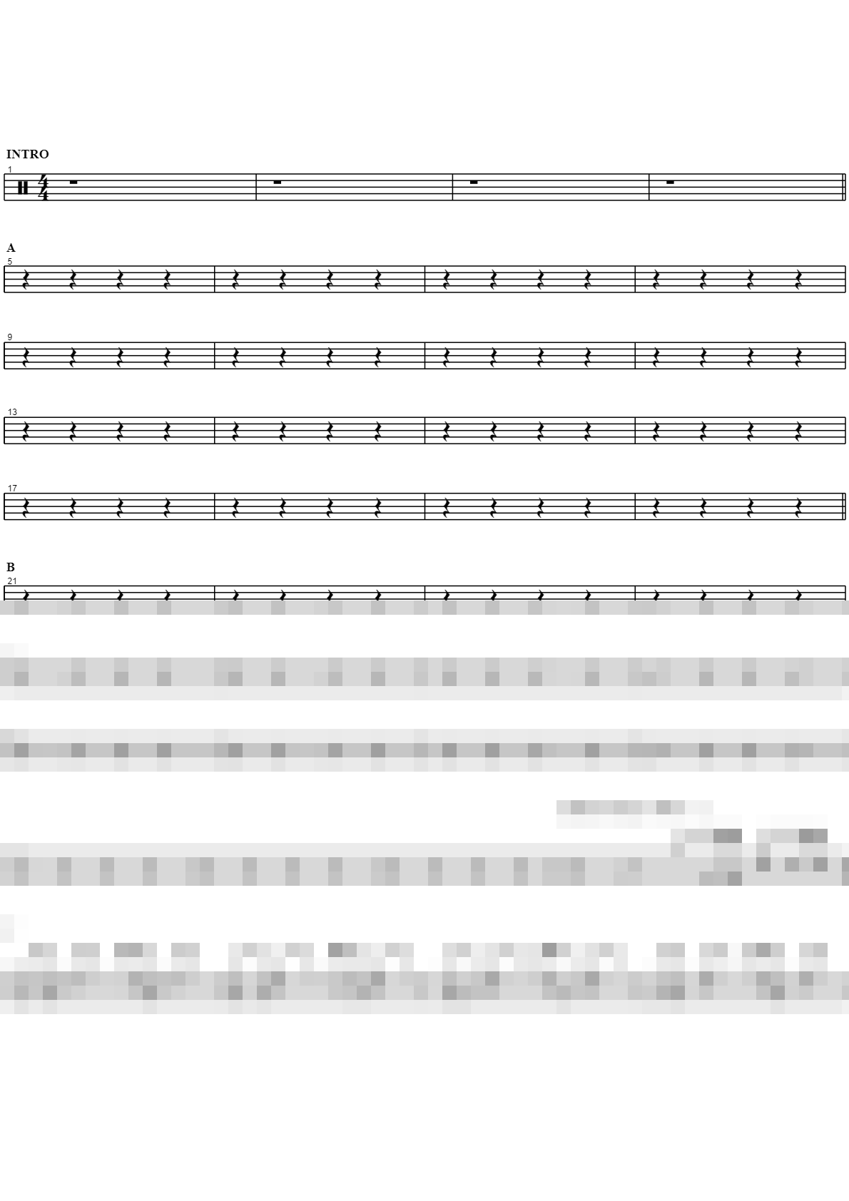 난 여기 이곳에 있겠지 Sheet Music Preview