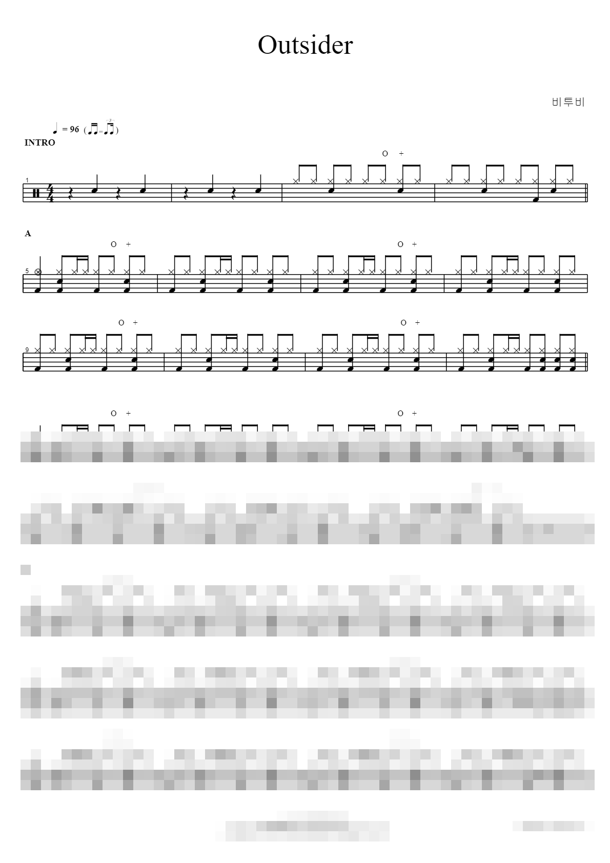 Outsider Sheet Music Preview